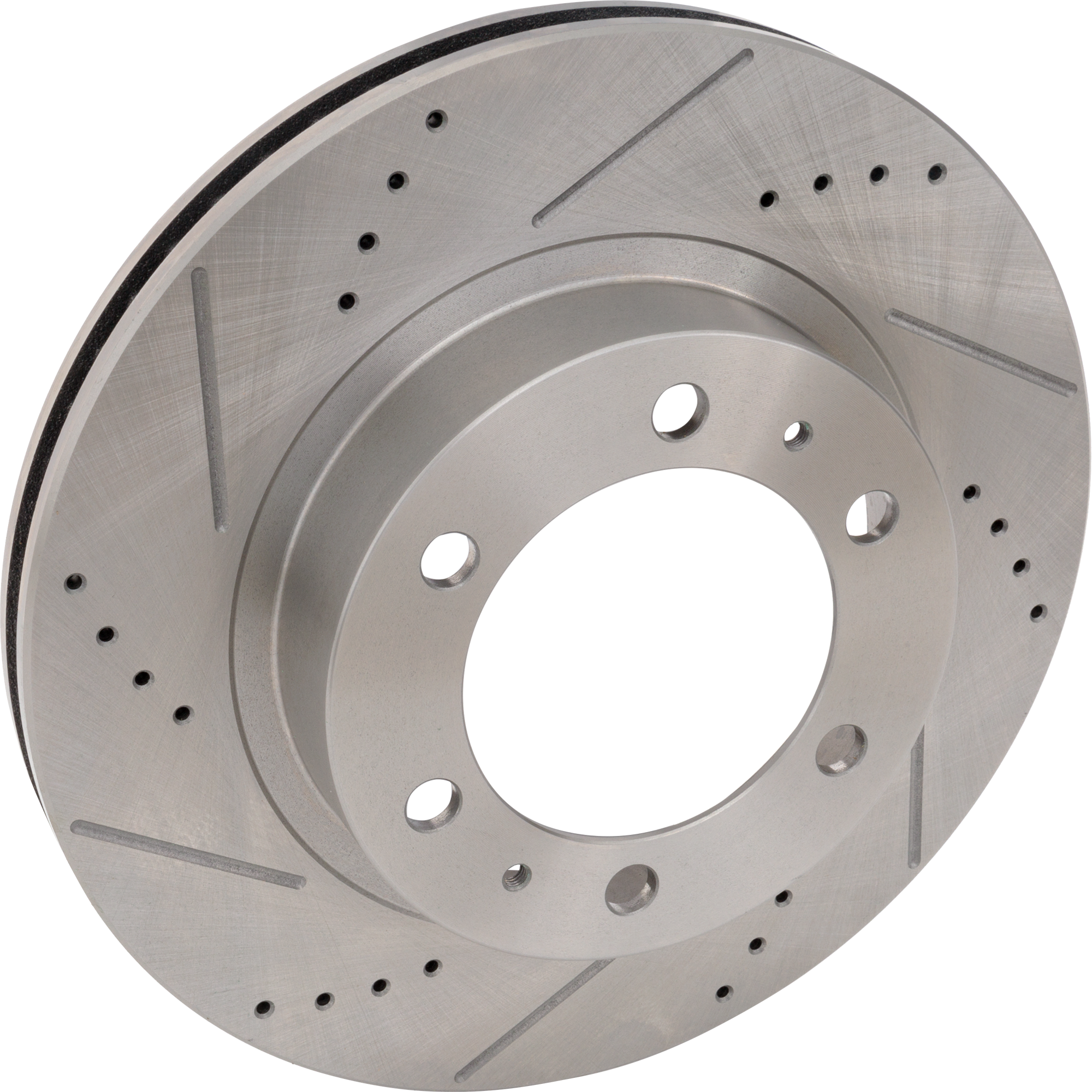 AM 4RUNNER 03-09 FJ CRUISER 07-14 TACOMA 05-21 FRONT BRAKE DISC RH=LH Cross drilled and Slotted SKU STPT27110003DRS OEM 31327-31520-44623-145458-08329