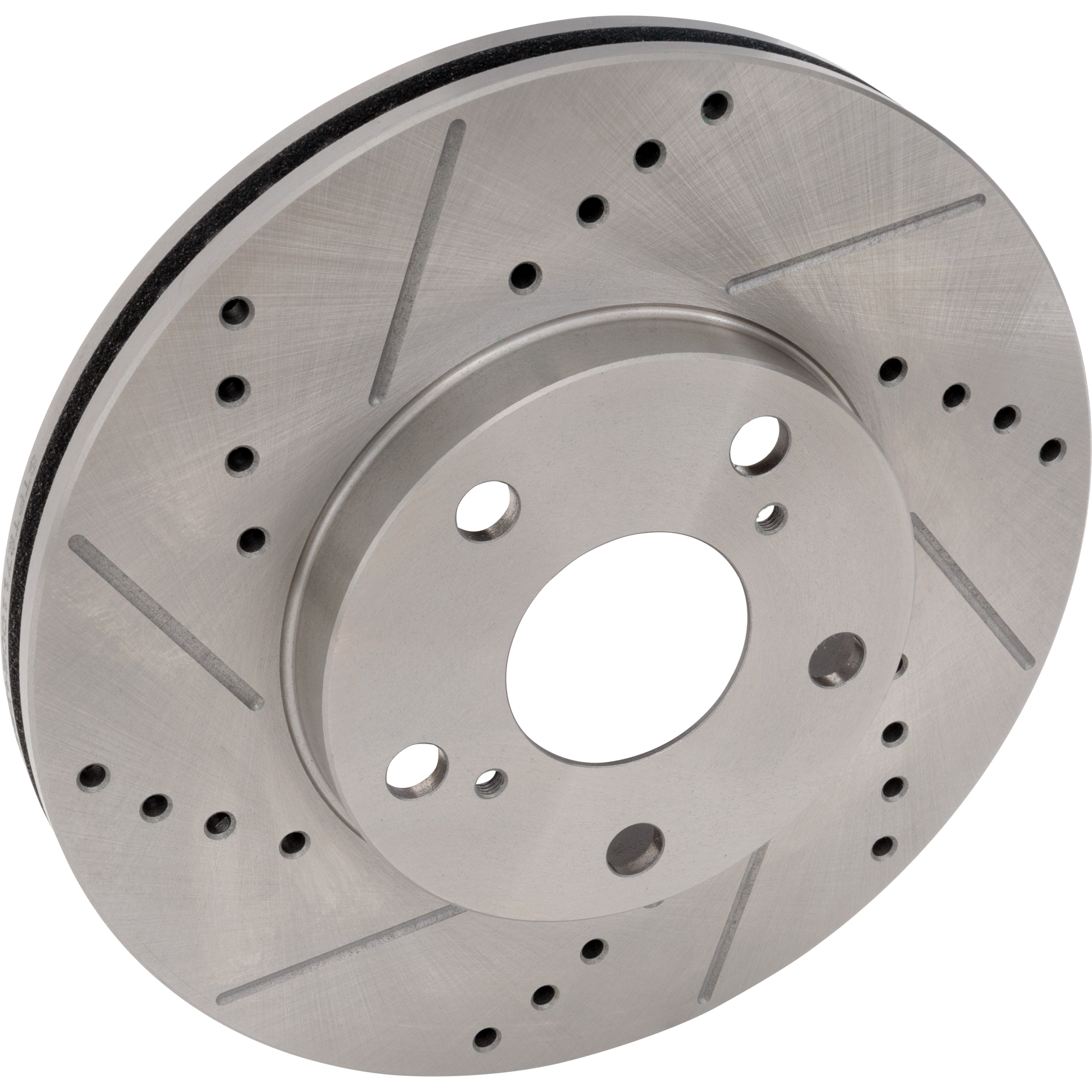 AM CAMRY 92-06 ES300-92-01 FRONT BRAKE DISC RH=LH Cross drilled and Slotted Vented 5 Lugs SKU STPT27110024DRS OEM 368-19784-19949-25358-3105
