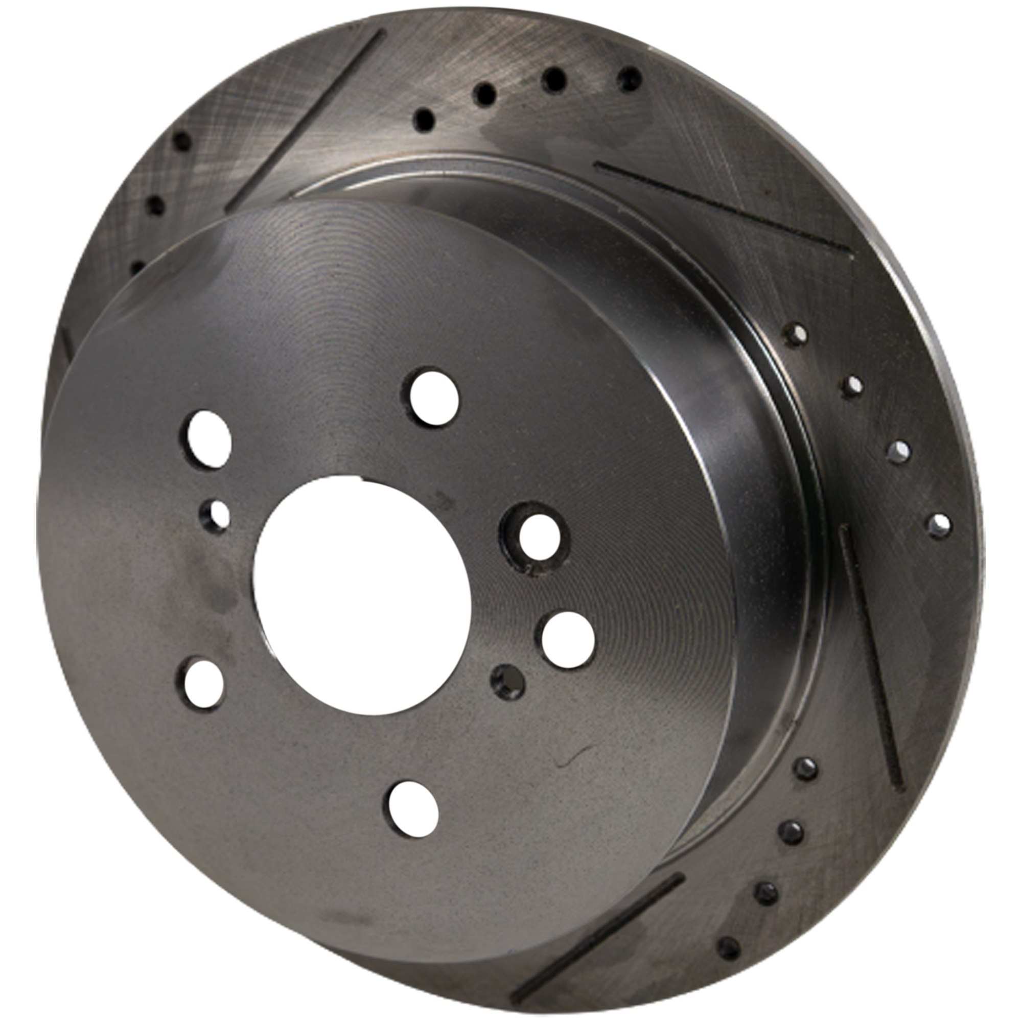 AM HIGHLANDER 04-07 RX330-04-06 RX350-07-09 RX400H 06-08 REAR BRAKE DISC RH=LH Cross drilled and Slotted SKU STPT27110025DRS OEM 31356-145549-0832975-48880211