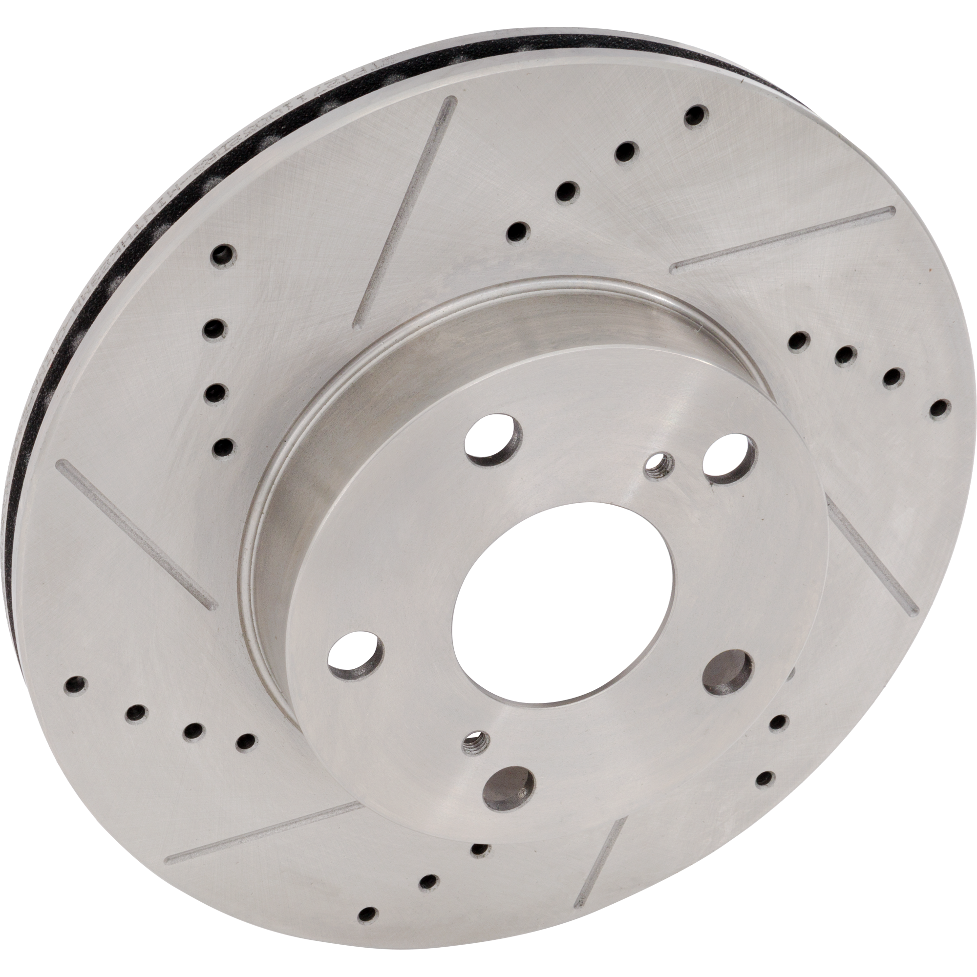 AM TACOMA 05-15 FRONT BRAKE DISC RH=LH RWD 5 Lug Cross drilled and Slotted SKU STPT27110052DRS OEM 31428-44586-60405-900358-60076
