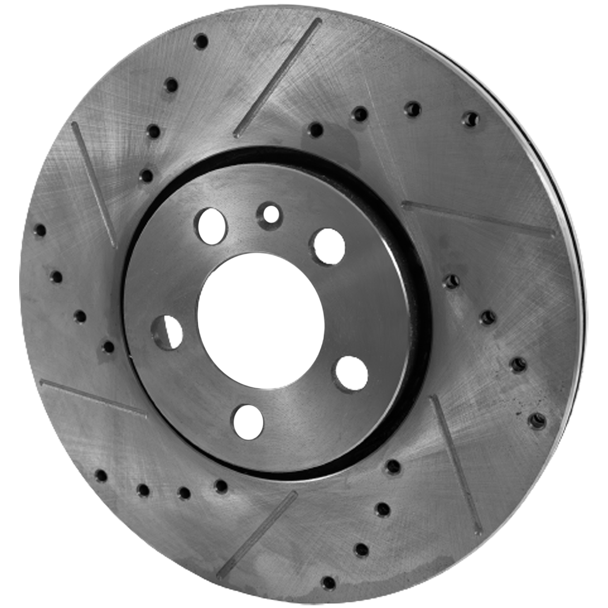 AM GOLF 98-06 BEETLE 99-10 FRONT BRAKE DISC RH=LH Cross drilled and Slotted SKU STPV27110011DRS OEM 19911-19996-34168-96806-117201