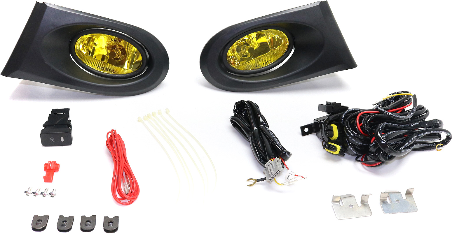 AM RSX 02-04 FRONT FOG LAMP RH AND LH Assembly Halogen Yellow Lens SKU STYAC0204FL2 OEM Performance