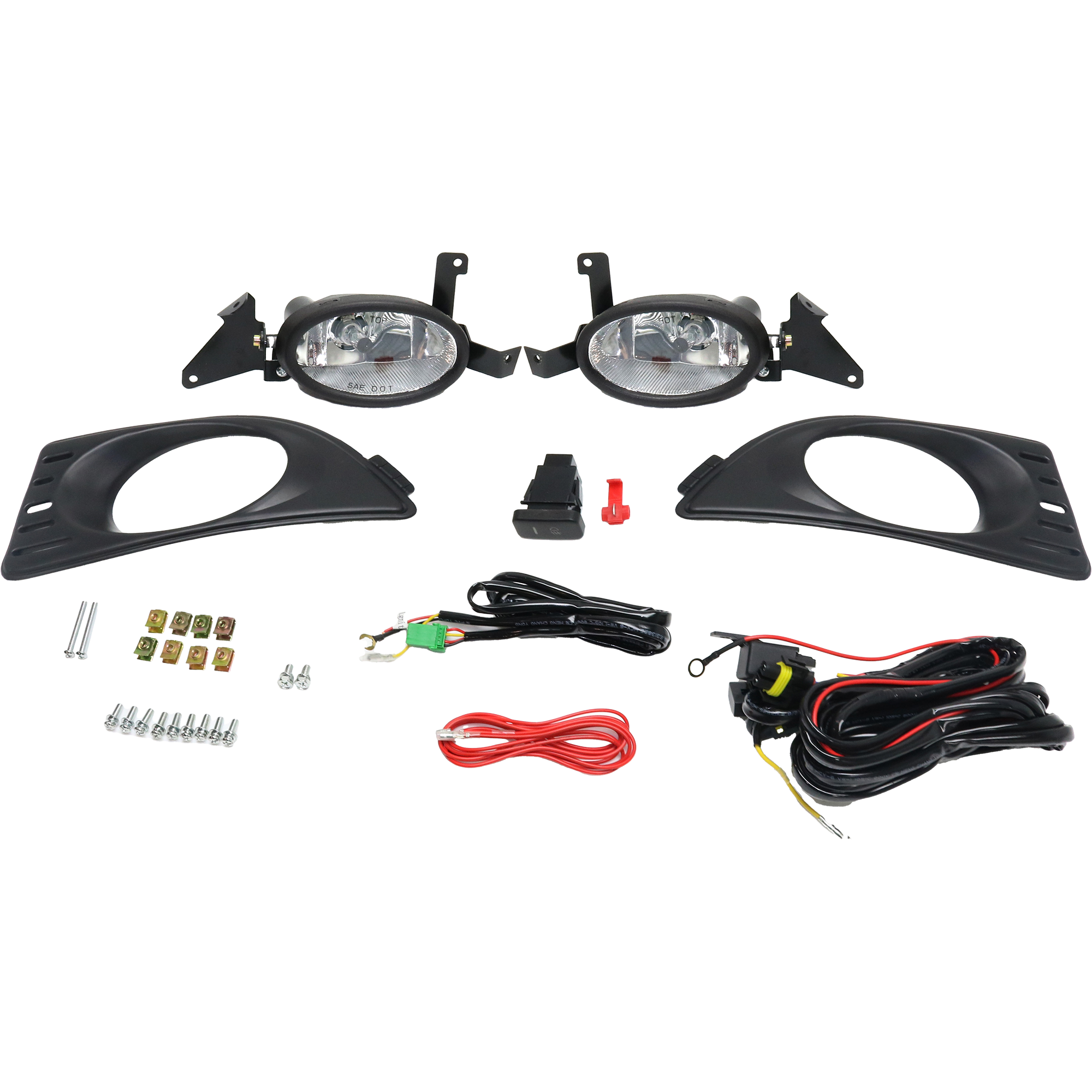 AM RSX 05-06 FRONT FOG LAMP RH AND LH Assembly Halogen Clear Lens SKU STYAC0506FL1 OEM Performance