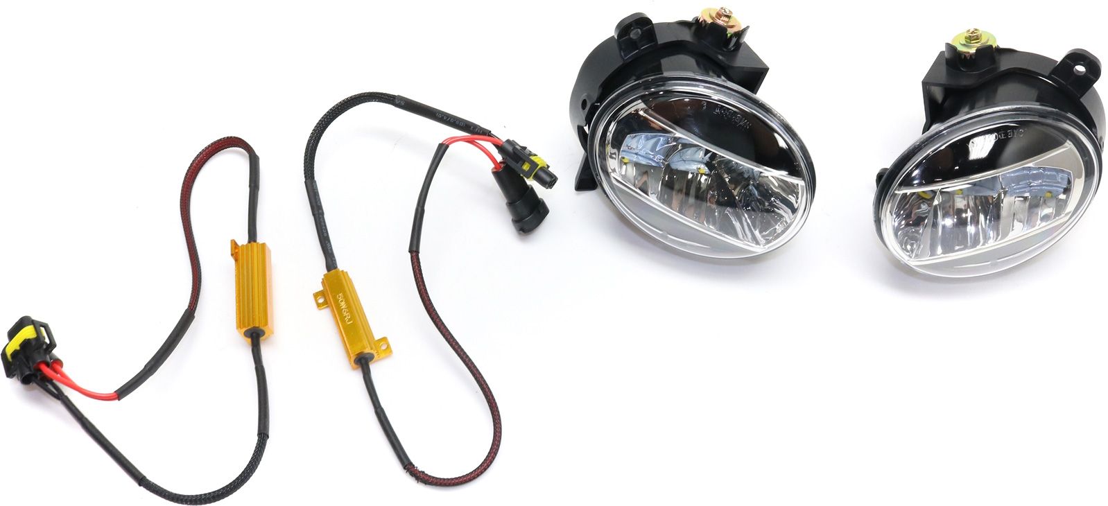 AM A4 S4-09-12 A4 ALLROAD 13-16 FRONT FOG LAMP RH and LH Assembly LED Clear Lens SKU STYAU0912FL1 OEM Performance