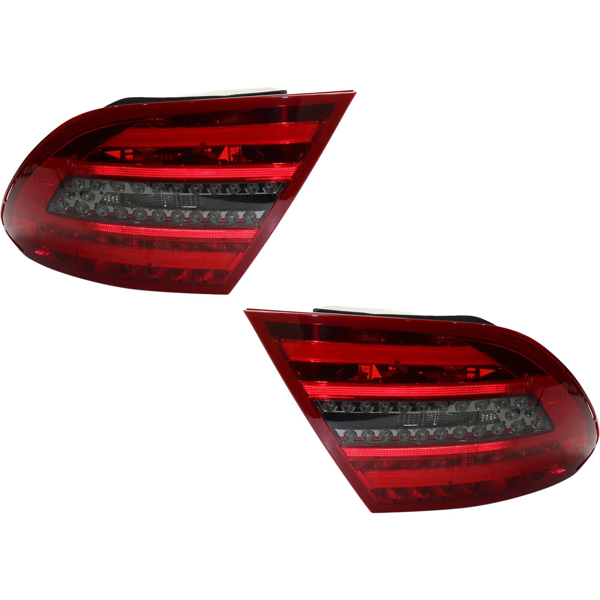 AM C CLASS 12-13 LED CLEAR TAIL LAMP Set RH and LH Assembly Smoked Lens SKU STYBZ1213LCTL2 Partslink MB2811101 OEM Performance