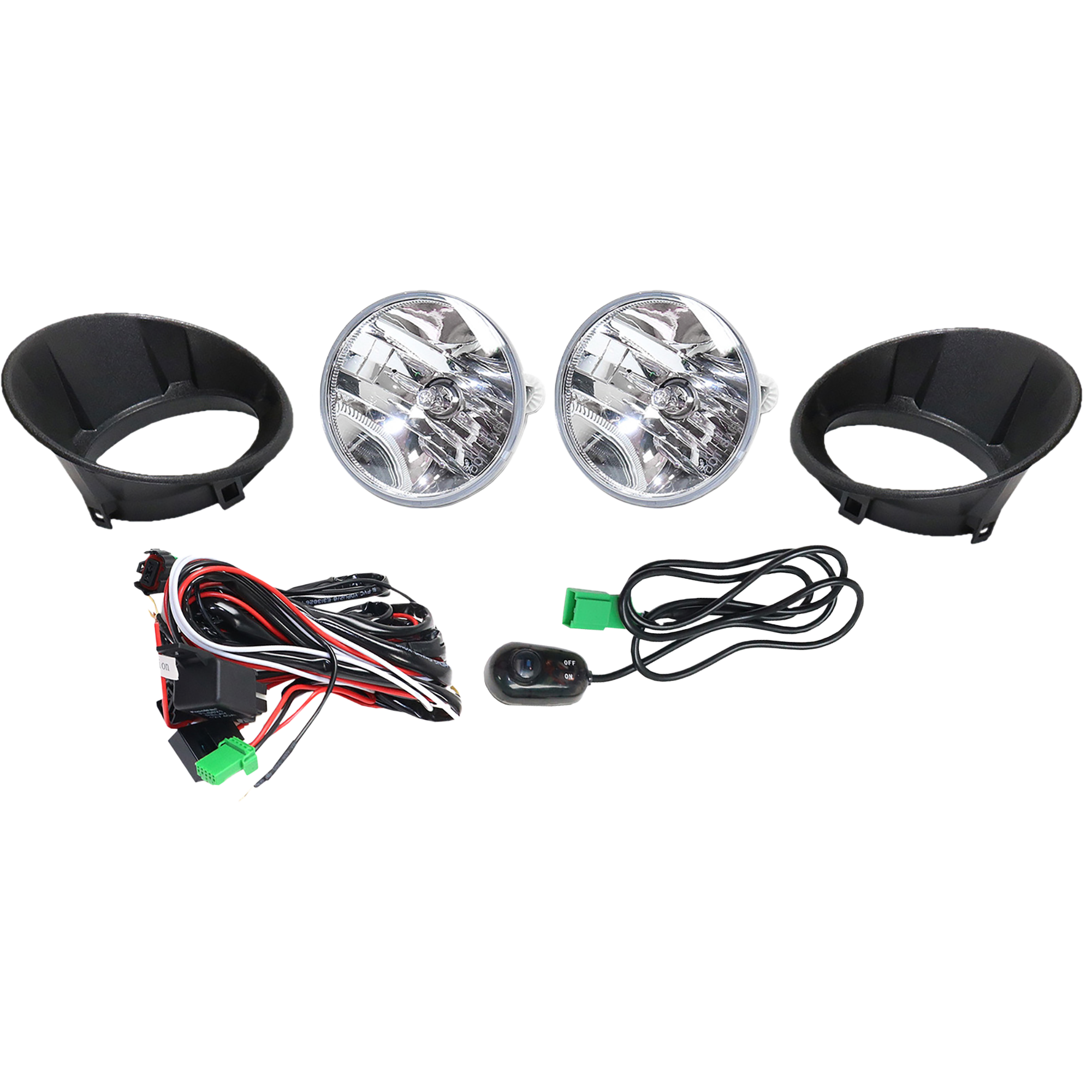 AM CAMARO 10-13 FRONT FOG LAMP RH and LH Assembly Halogen Clear Lens SKU STYCV1013FL1 OEM Performance