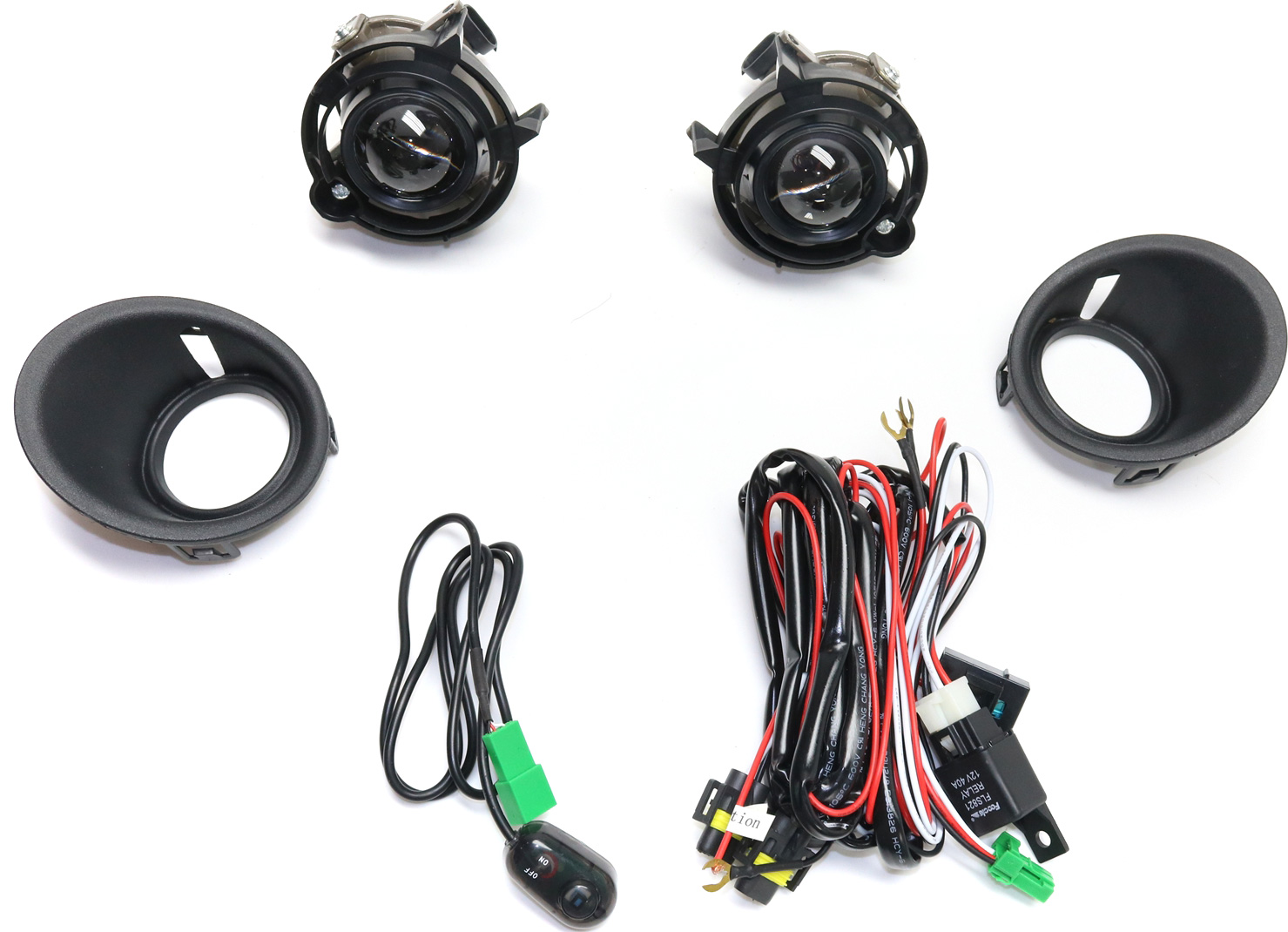 AM CAMARO 14-15 FRONT FOG LAMP RH and LH Assembly Halogen Clear Lens SKU STYCV1415FL1 OEM Performance