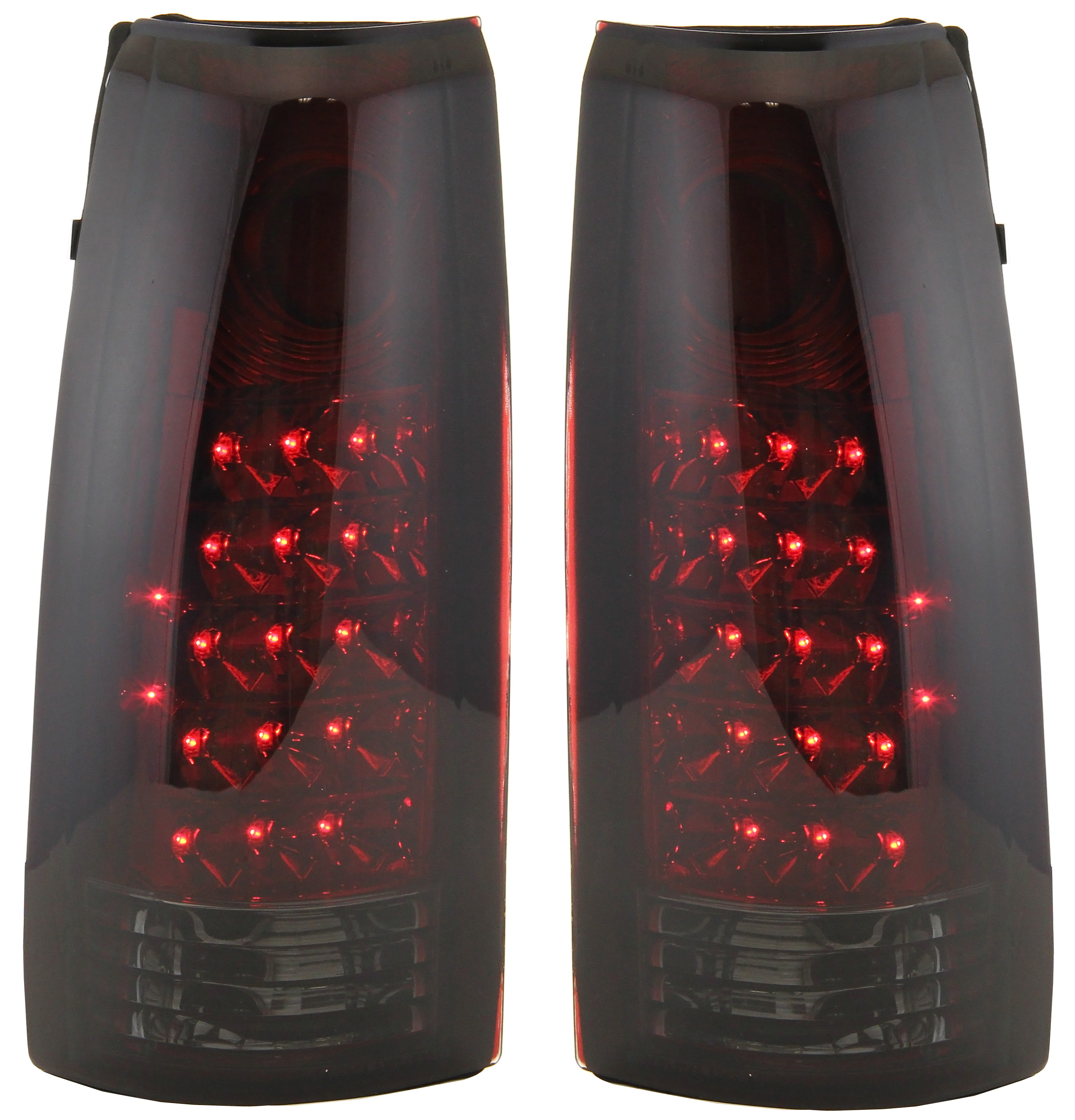 AM C K FULL SIZE P U 88-00 TAIL LAMP RH AND LH Assembly LED Set of 2 Smoke Red Lens SKU STYCV8802TL2