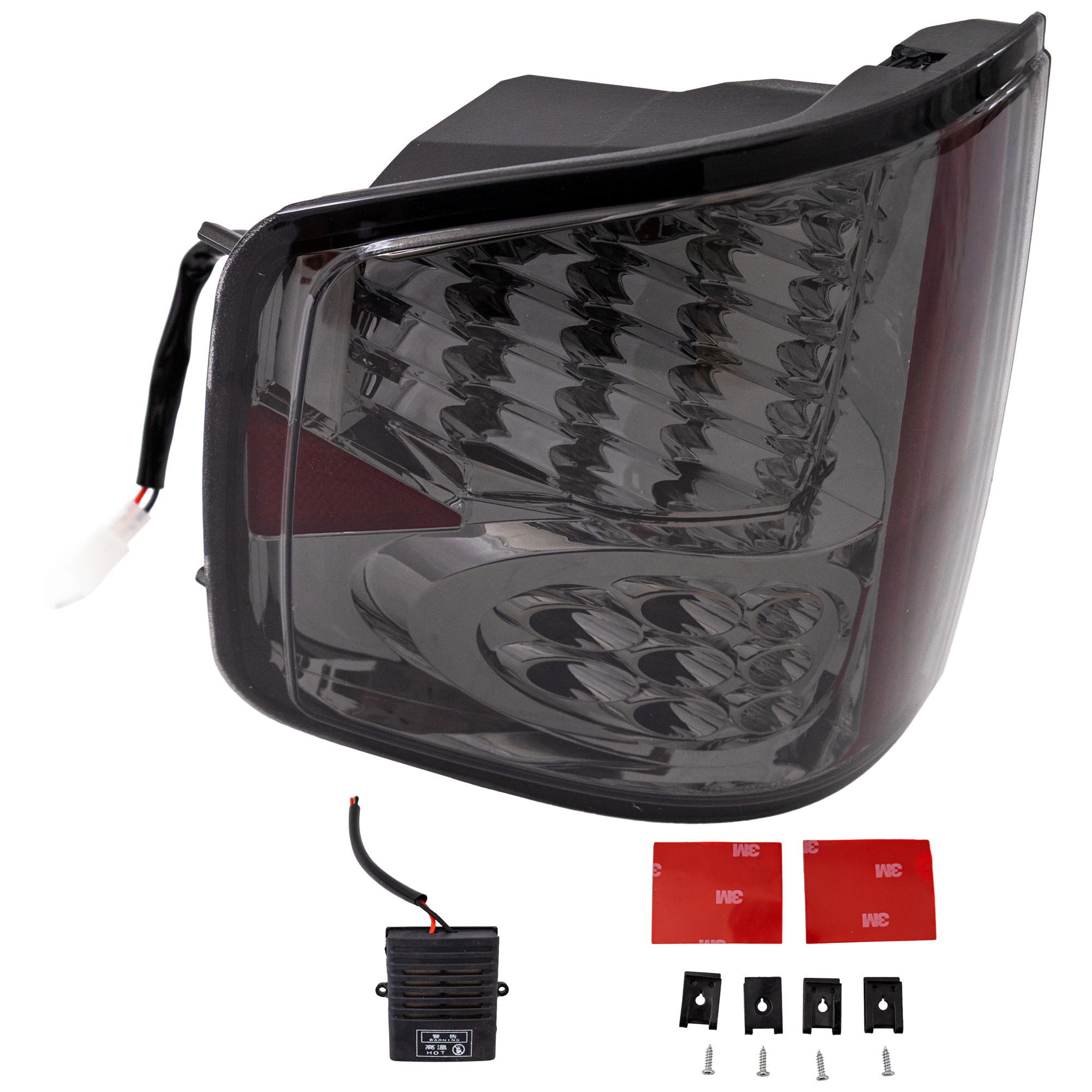 AM S10 PICKUP HOMBRE 94-04 LED CLEAR TAIL LAMP RH and LH Assembly Crm Interior Smoke Lens SKU STYCV9404LCTL1 OEM Performance