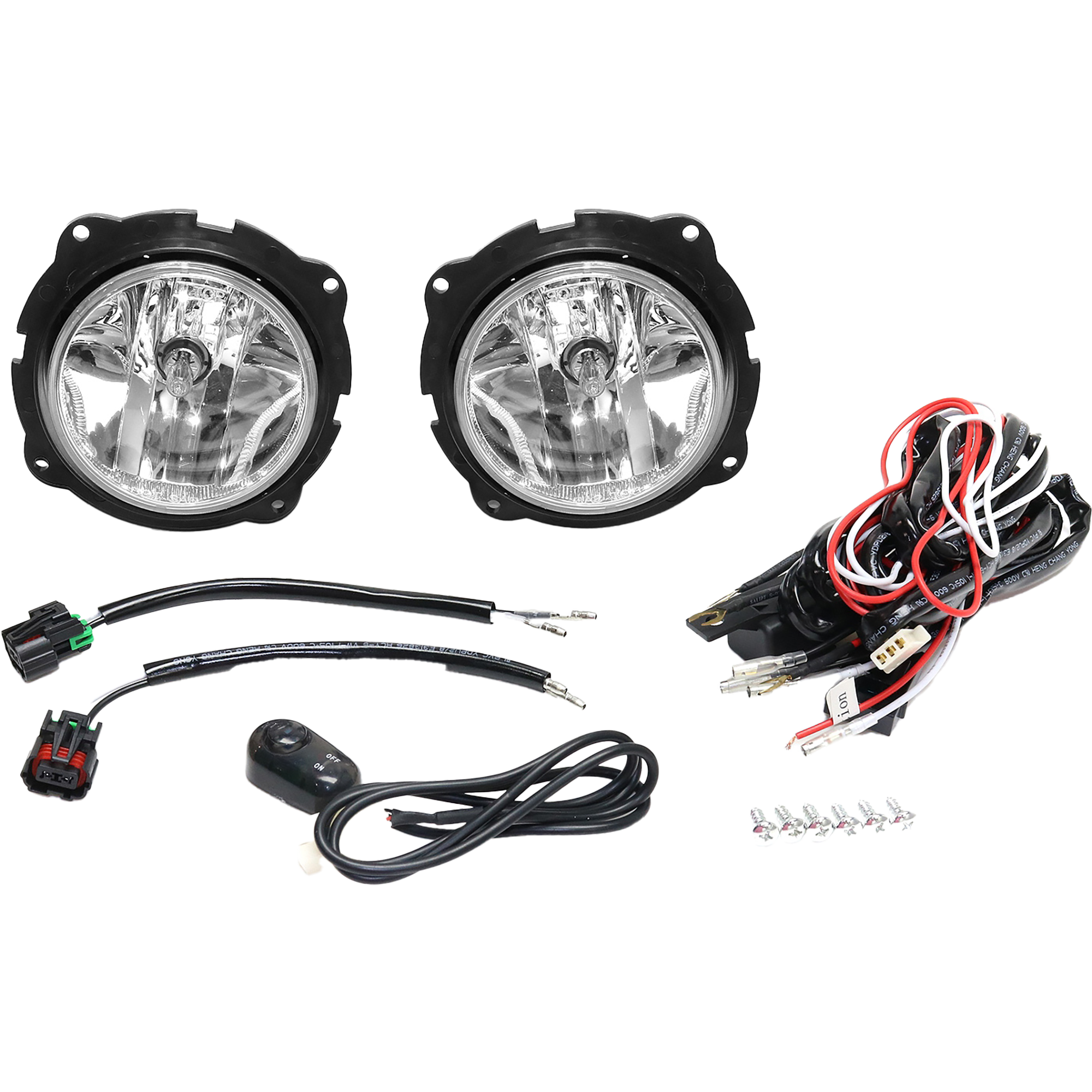 AM ESCAPE 07-12 FRONT FOG LAMP RH and LH Assembly Halogen Clear Lens SKU STYFD0712FL1 OEM Performance