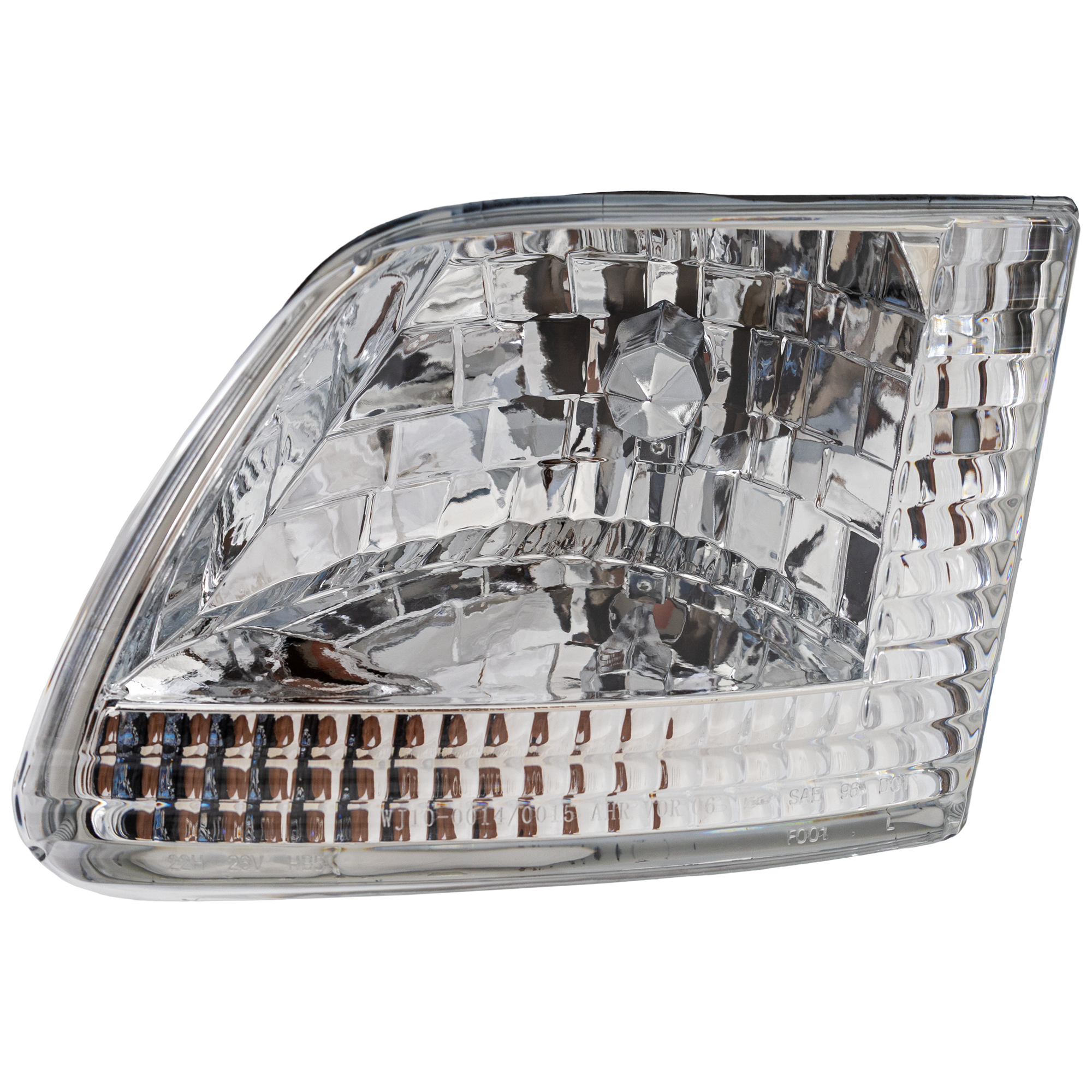 AM F 150 F 250-97-03 EXPEDITION 97-02 CLEAR HEAD LAMP RH AND LH Lens and Housing Chrome Interior Clear Lens SKU STYFD9703CHLS1 OEM 3L3Z13008DA PFM 3L3Z13008CA PF