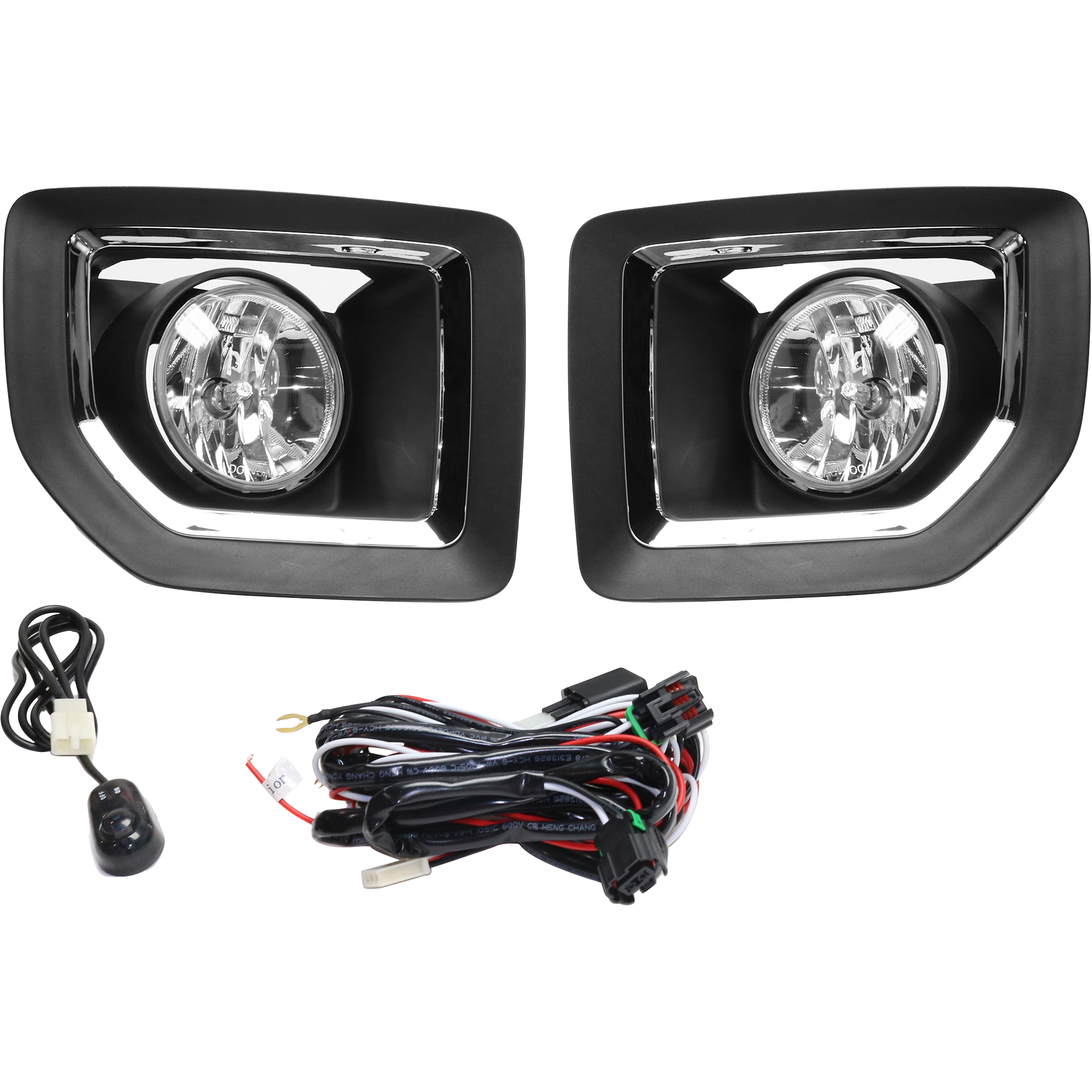 AM SIERRA 1500-16-16 SIERRA 2500 HD 3500 HD 15-16 FRONT FOG LAMP RH and LH Assembly Halogen Clear Lens SKU STYGM1516FL1 OEM Performance