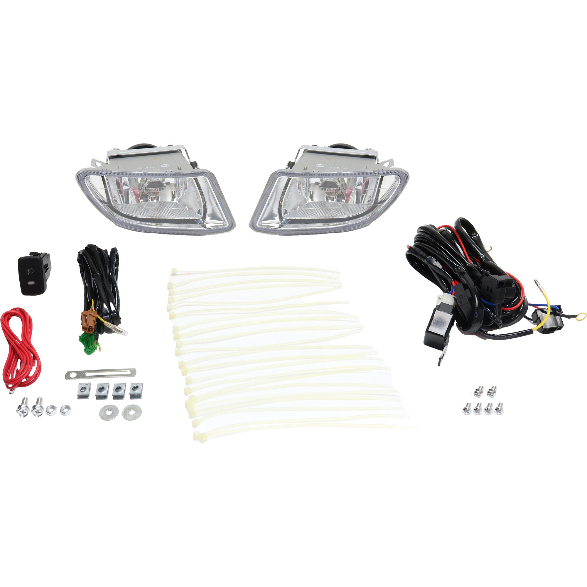 AM ODYSSEY 03-04 FRONT FOG LAMP RH and LH Assembly Halogen Clear Lens SKU STYHD0304FL1 OEM Performance