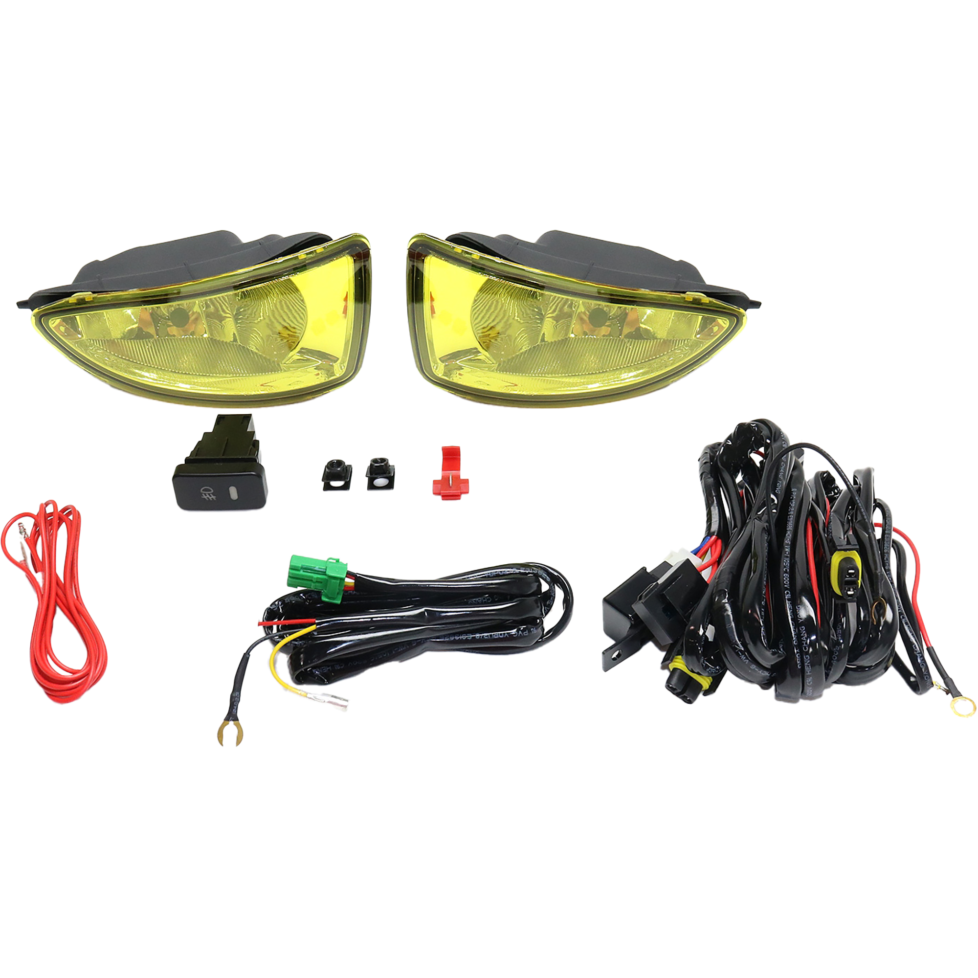 AM CIVIC 04-05 FRONT FOG LAMP RH AND LH Assembly Halogen Yellow Lens Coupe SKU STYHD0405FL2 OEM Performance