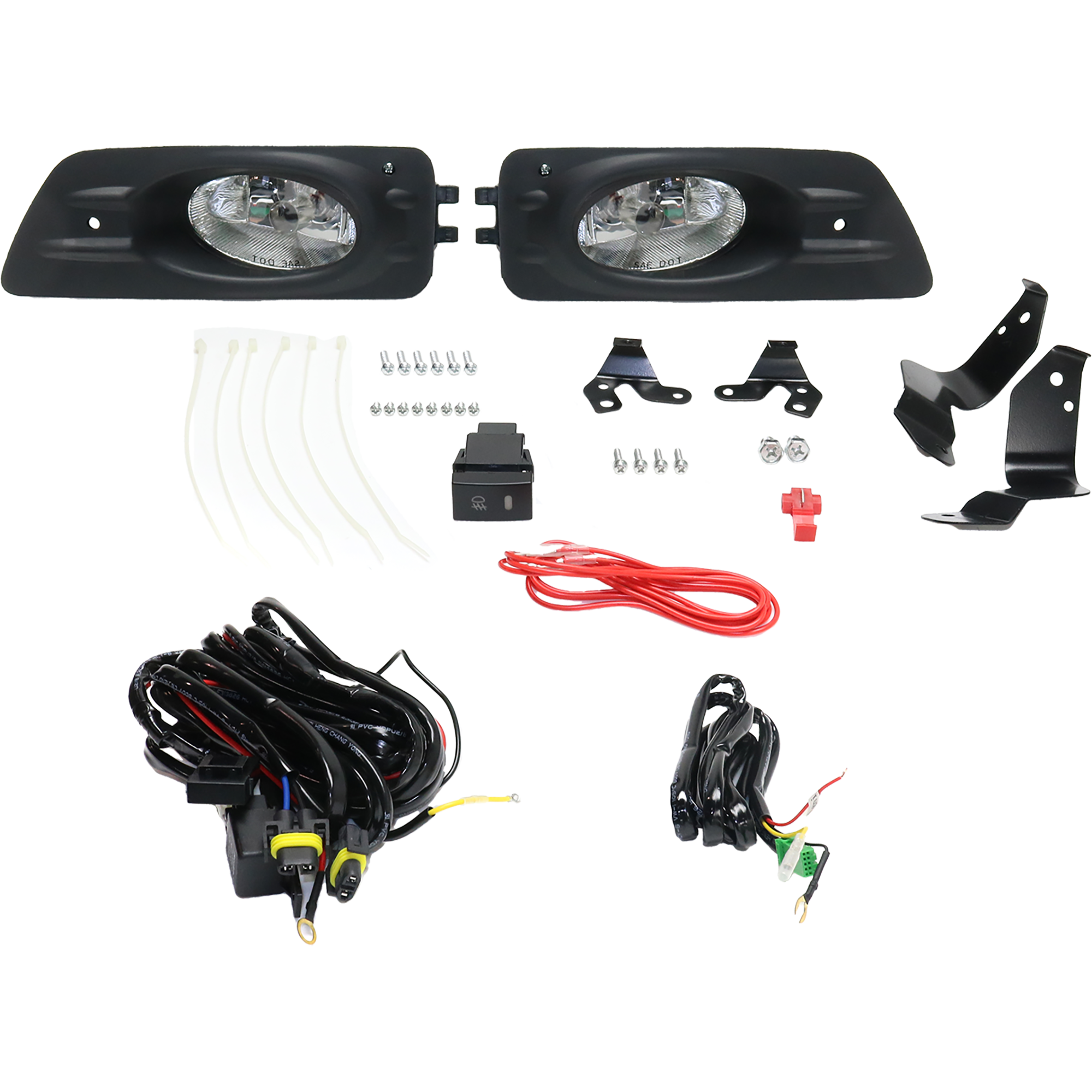 AM ACCORD 06-07 FRONT FOG LAMP RH AND LH Assembly Halogen Clear Lens Sedan SKU STYHD0607FL1 OEM Performance
