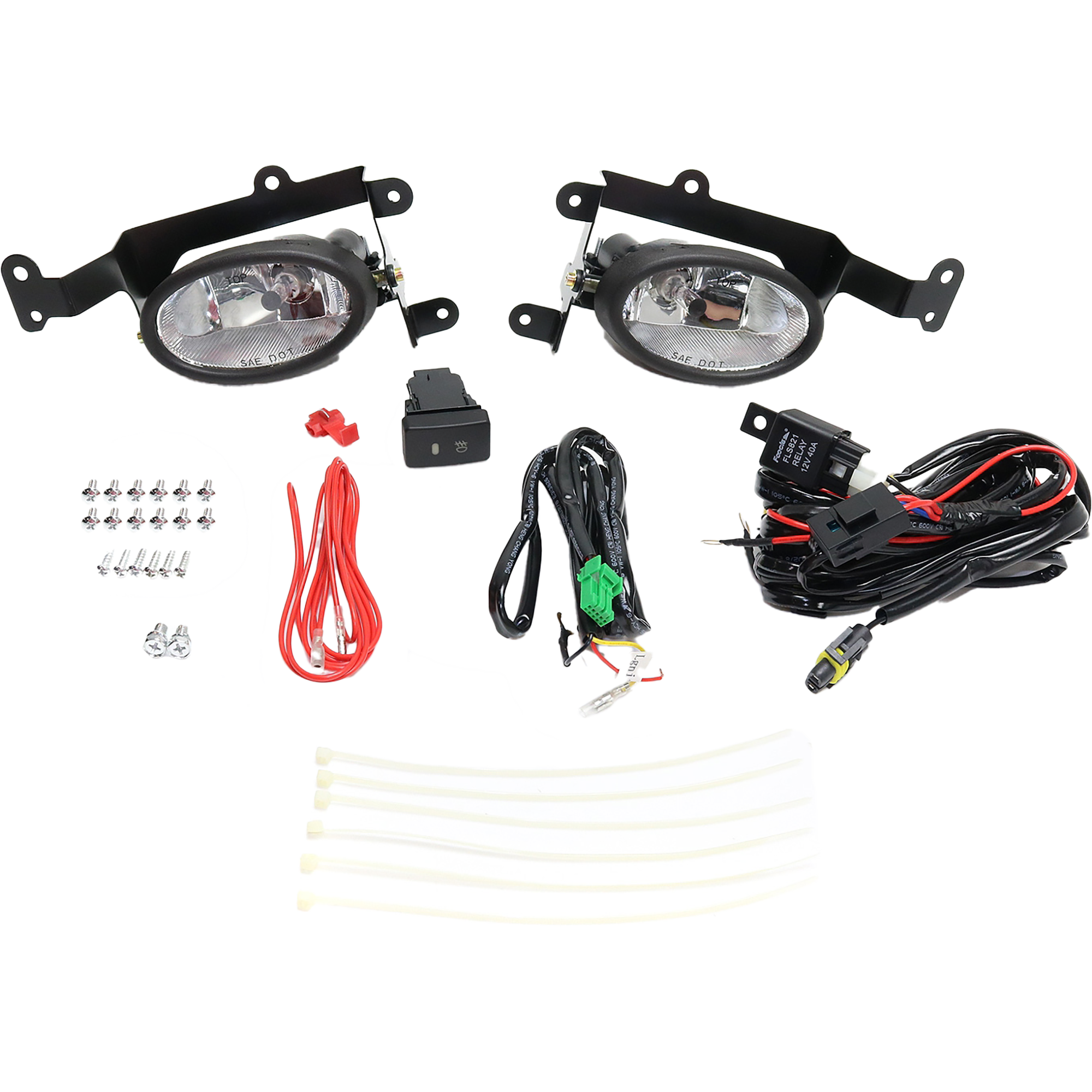 AM CIVIC 06-08 FRONT FOG LAMP RH AND LH Assembly Halogen Clear Lens Coupe SKU STYHD0608FL1 OEM Performance