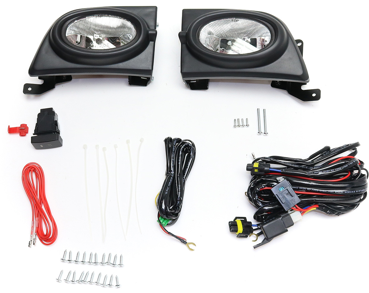AM CIVIC 06-08 FRONT FOG LAMP RH AND LH Assembly Halogen Clear Lens Sedan SKU STYHD0608FL3 OEM Performance