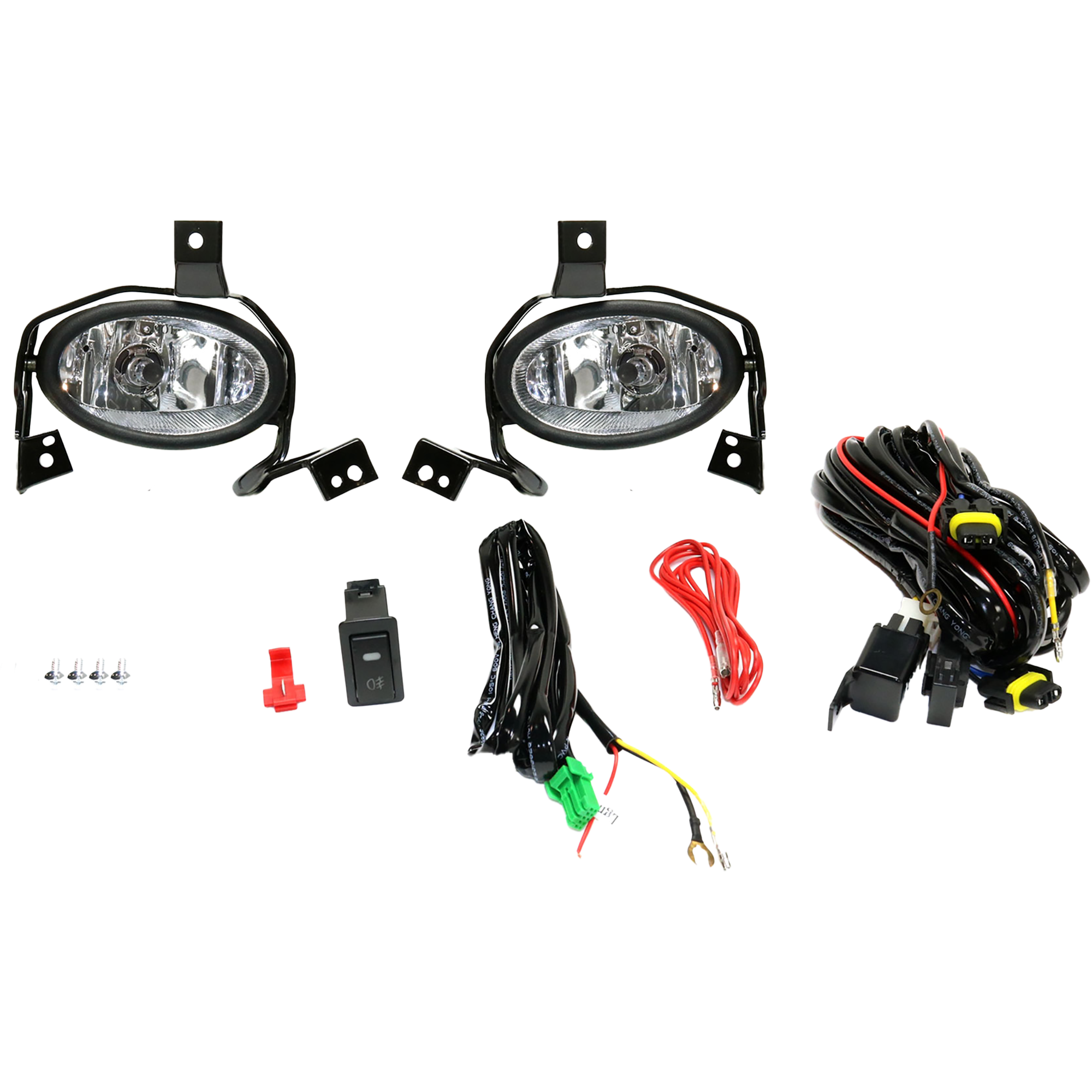 AM CR V 10-11 FRONT FOG LAMP RH and LH Assembly Halogen Clear Lens SKU STYHD1011FL1 OEM Performance