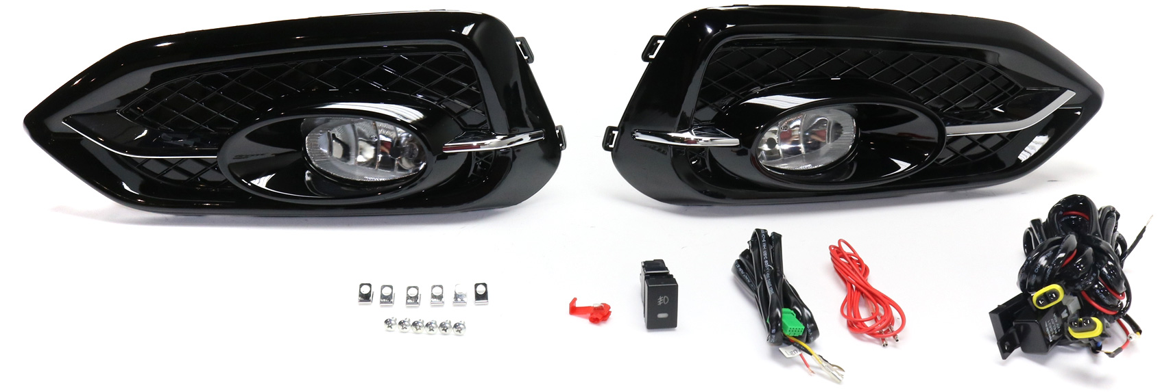 AM CIVIC 14-15 FRONT FOG LAMP RH AND LH Assembly Halogen Clear Lens Coupe SKU STYHD1415FL1 OEM Performance