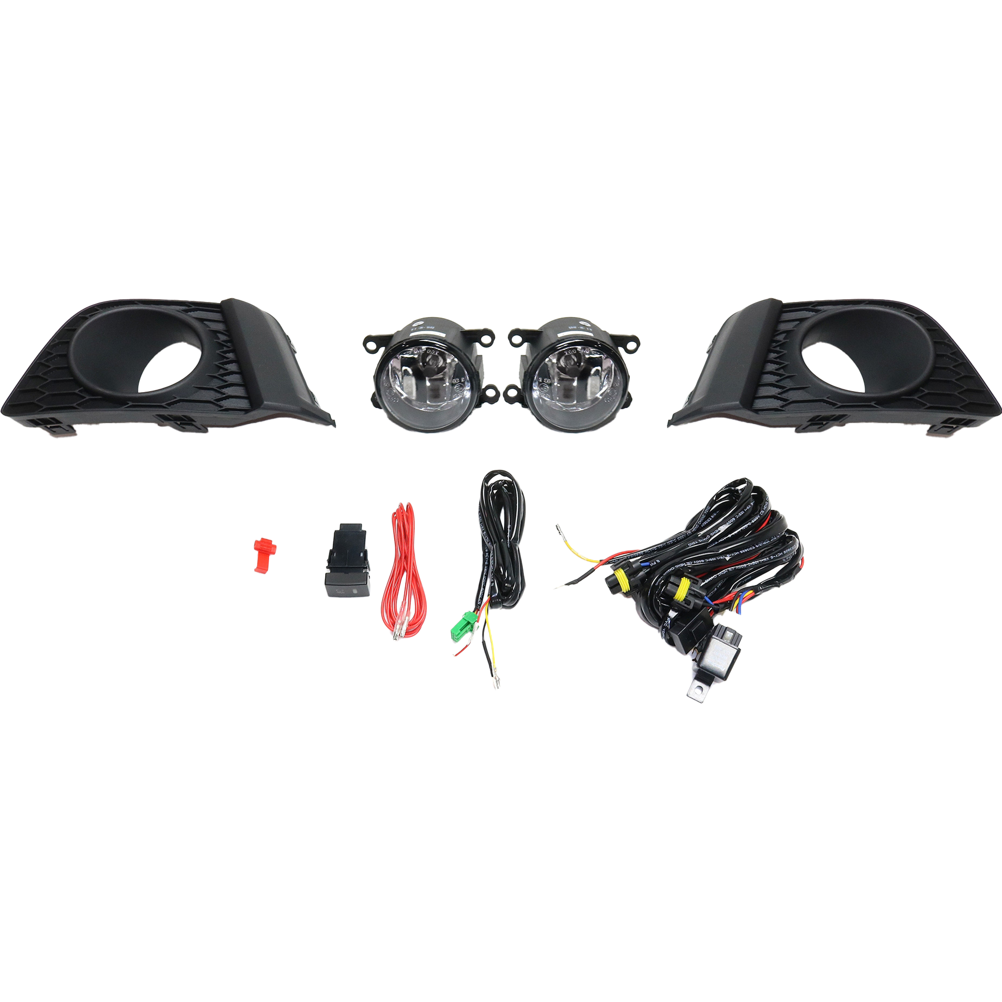 AM FIT 15-17 FRONT FOG LAMP RH AND LH Assembly Halogen Clear Lens SKU STYHD1415FL2 OEM Performance