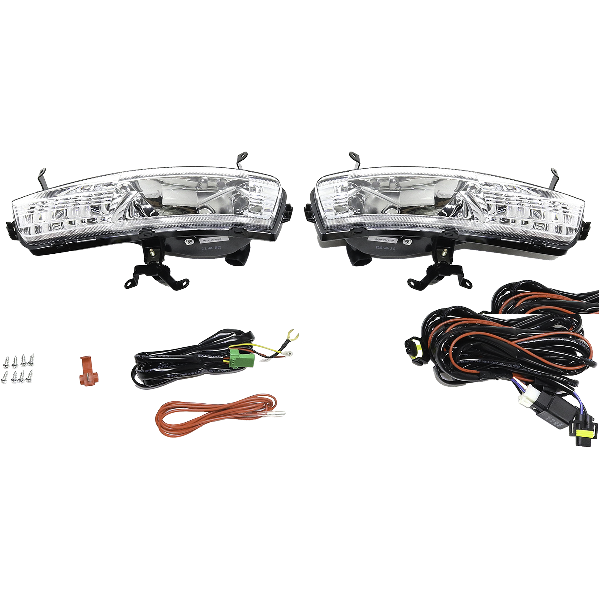 AM ACCENT 06-11 FRONT FOG LAMP RH AND LH Assembly Halogen Clear Lens Hatchback 07-11 Sedan SKU STYHY0711FL1 OEM Performance