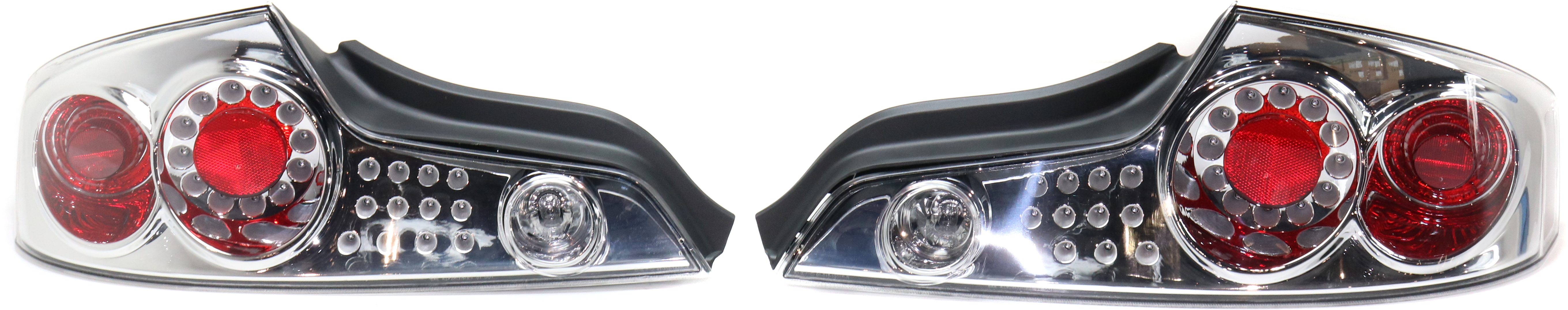 AM G35-03-05 CLEAR TAIL LAMP RH AND LH Assembly Halogen Chrome Interior Clear Lens Coupe SKU STYIF0305CTL1 Partslink IN2811107 OEM Performance