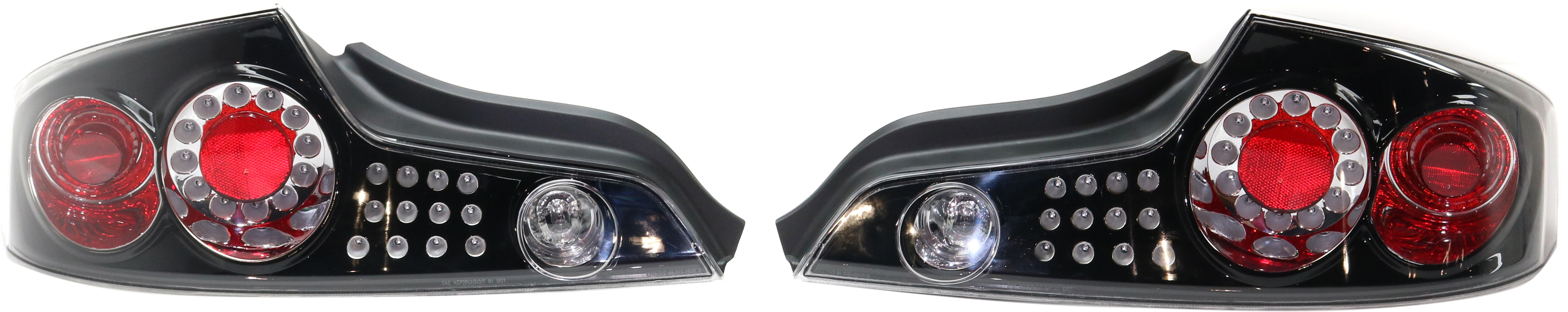 AM G35-03-05 CLEAR TAIL LAMP RH AND LH Assembly Halogen Black Interior Clear Lens Coupe SKU STYIF0305CTL2 Partslink IN2811106 OEM Performance