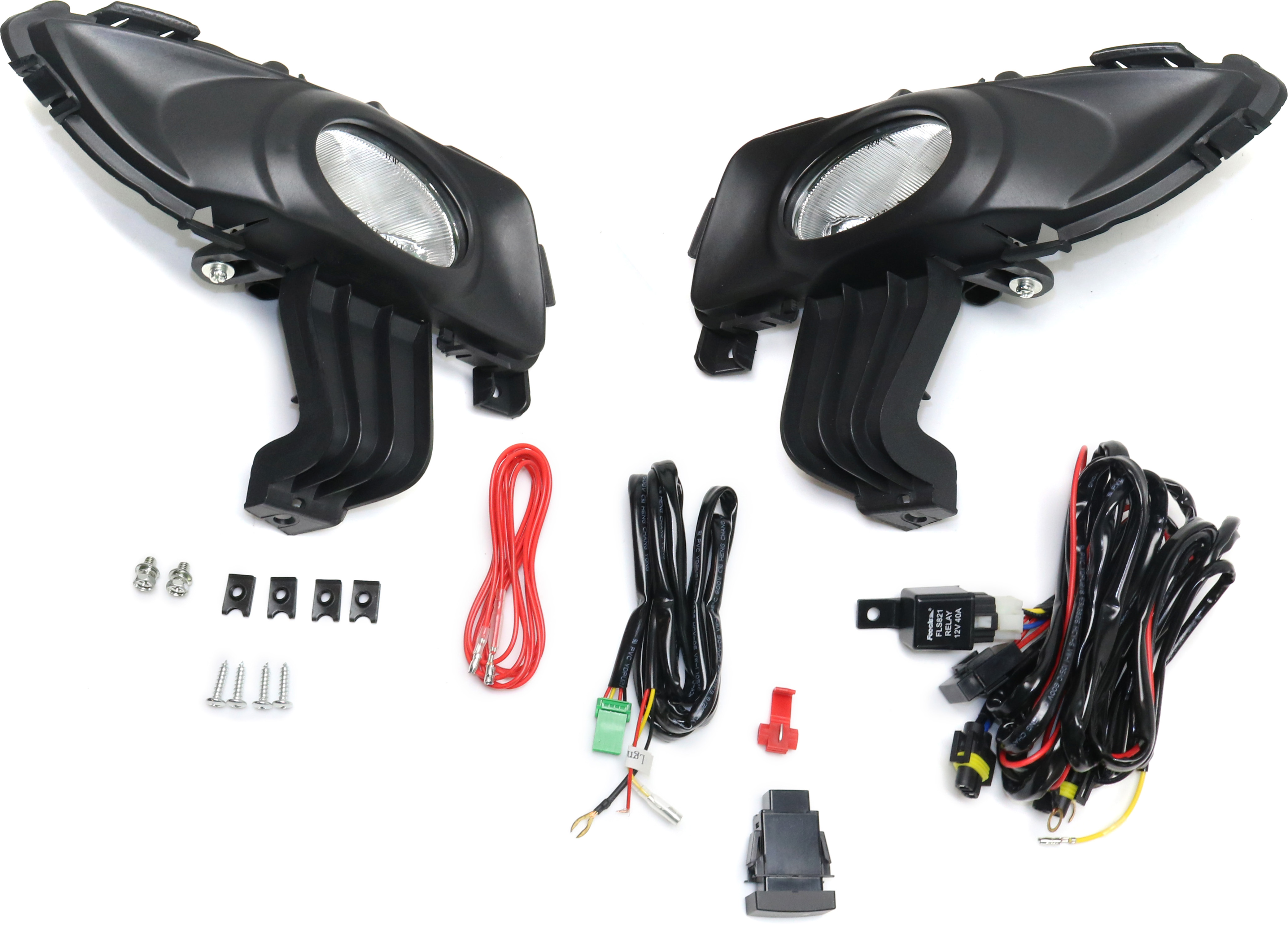 AM MAZDA 3-04-06 FRONT FOG LAMP RH and LH Assembly Halogen Clear Lens i Model SKU STYMZ0406FL1 OEM Performance