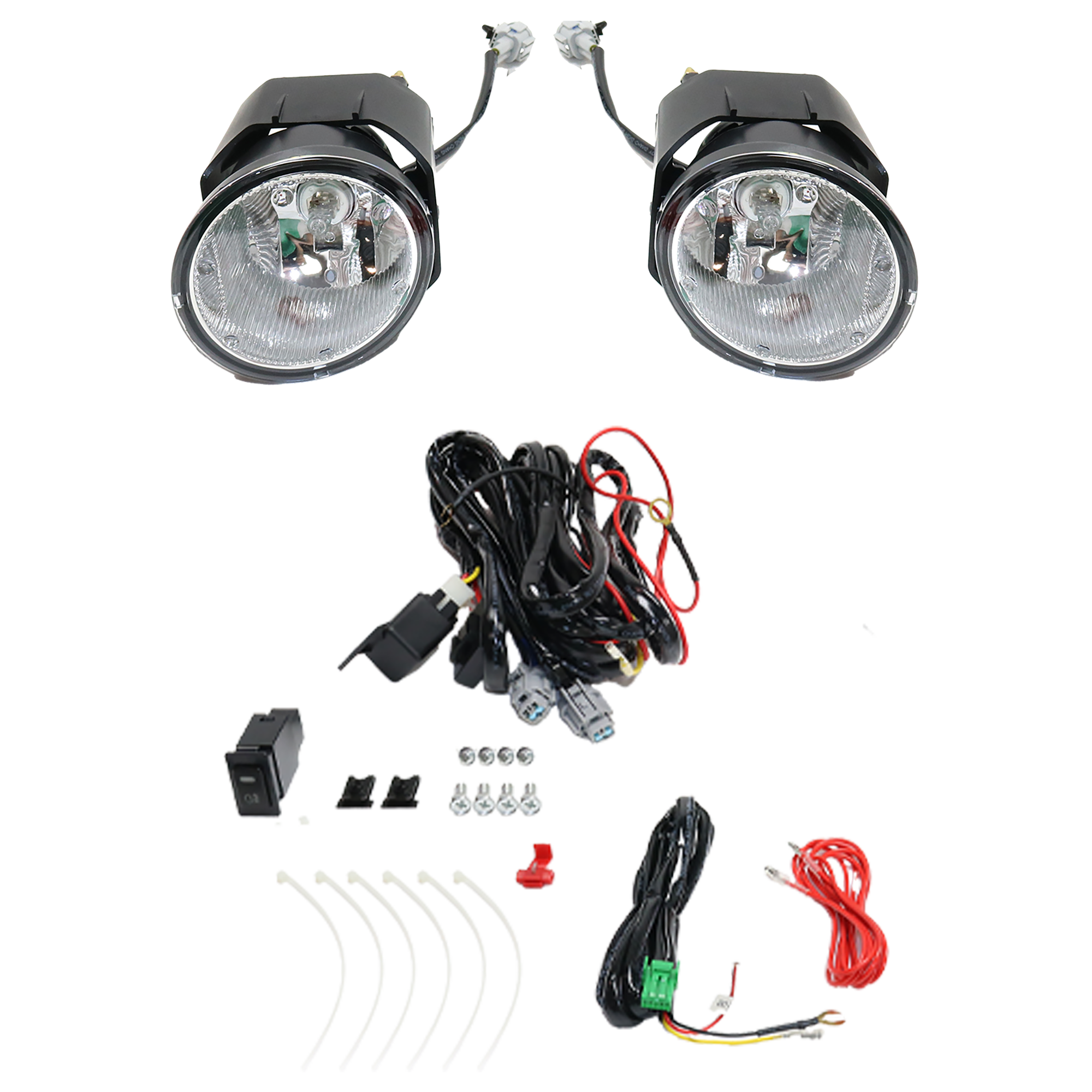 AM FRONTIER 01-04 SENTRA 00-03 FRONT FOG LAMP RH and LH Assembly Halogen Clear Lens SKU STYNS0004FL2 OEM Performance
