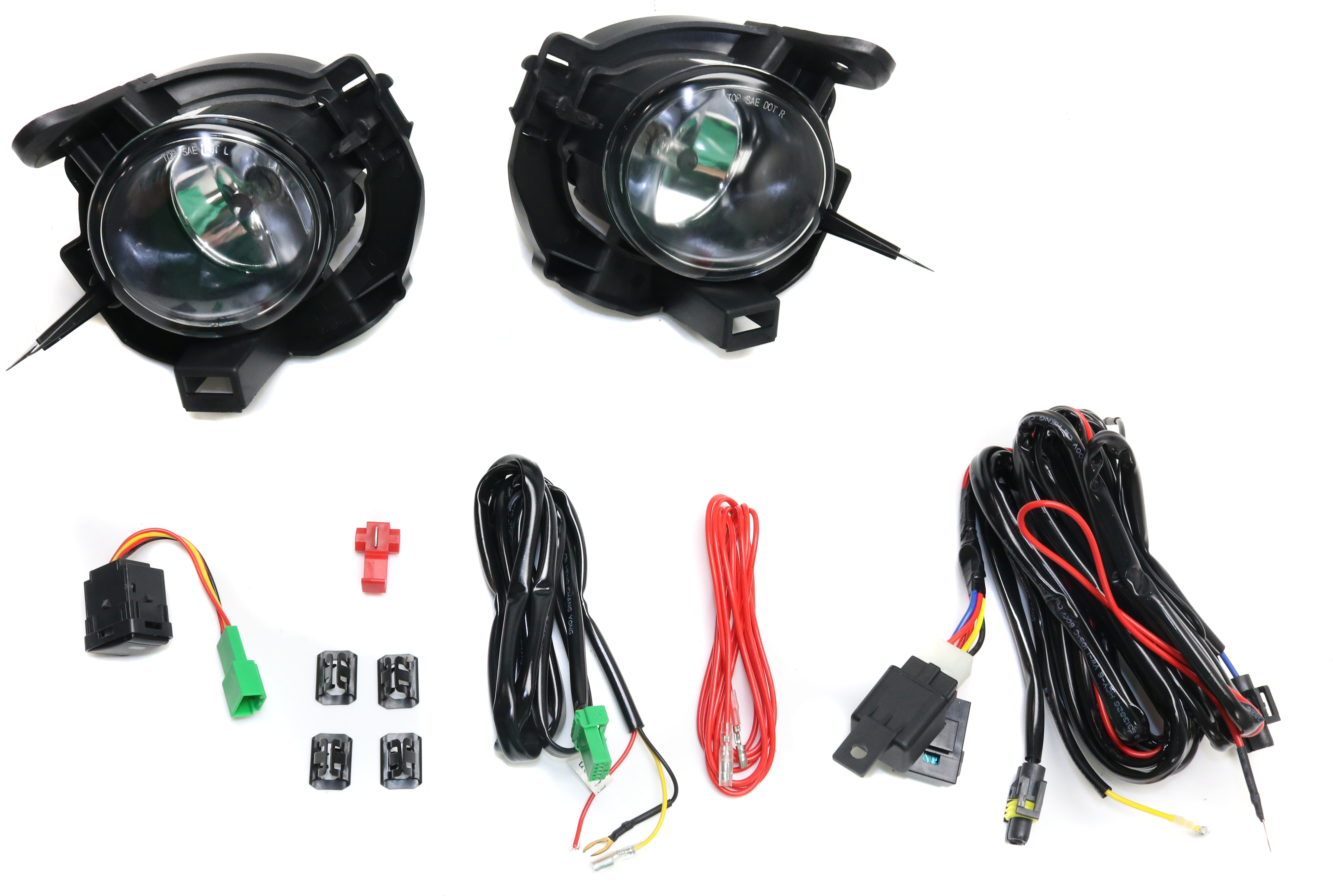 AM ROGUE 08-10 FRONT FOG LAMP RH and LH Assembly Halogen Clear Lens SKU STYNS0810FL1 OEM Performance