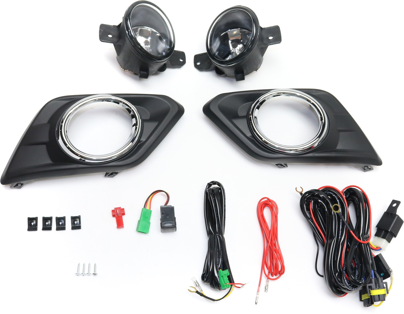 AM ROGUE 10-10-14-15 FRONT FOG LAMP RH and LH Assembly Halogen Clear Lens SKU STYNS1415FL1 OEM Performance