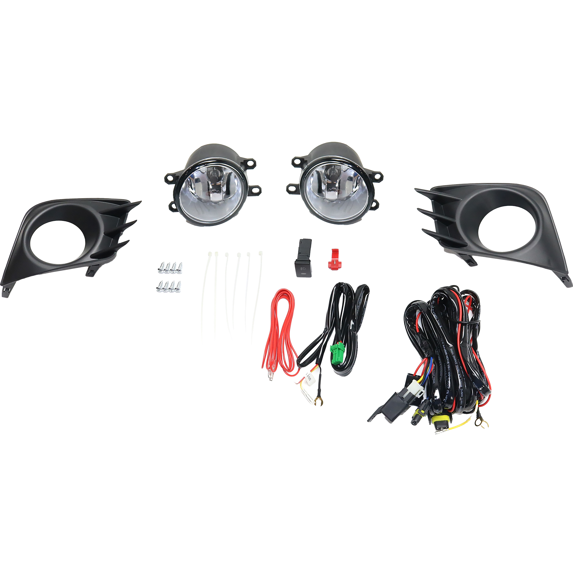 AM TC 11-13 FRONT FOG LAMP RH and LH Assembly Halogen Clear Lens SKU STYSC1113FL1 OEM Performance