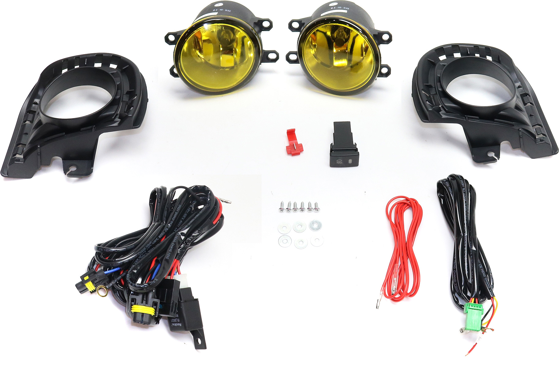 AM TC 14-15 FRONT FOG LAMP RH and LH Assembly Halogen Yellow Lens SKU STYSC1415FL2 OEM Performance