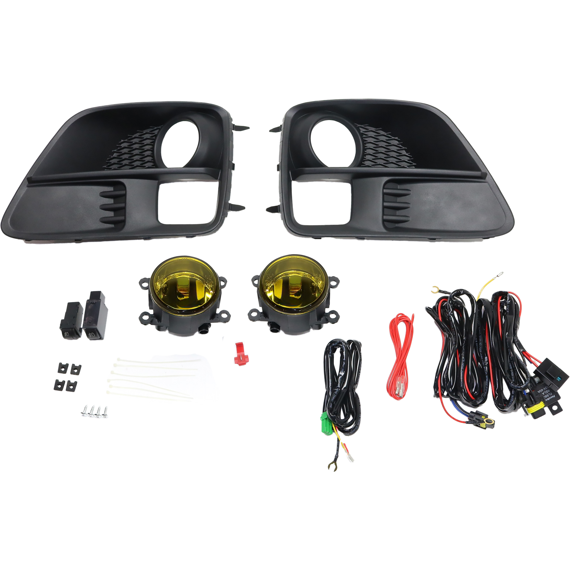 AM WRX WRX STI 15-17 IMPREZA 17-17 FRONT FOG LAMP RH AND LH Assembly Halogen Yellow Lens SKU STYSU1515FL2 OEM Performance