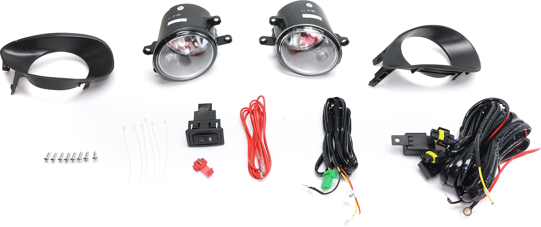 AM YARIS 06-08 FRONT FOG LAMP RH and LH Assembly Halogen Clear Lens 2 Door Hatchback SKU STYTY0608FL2 OEM Performance