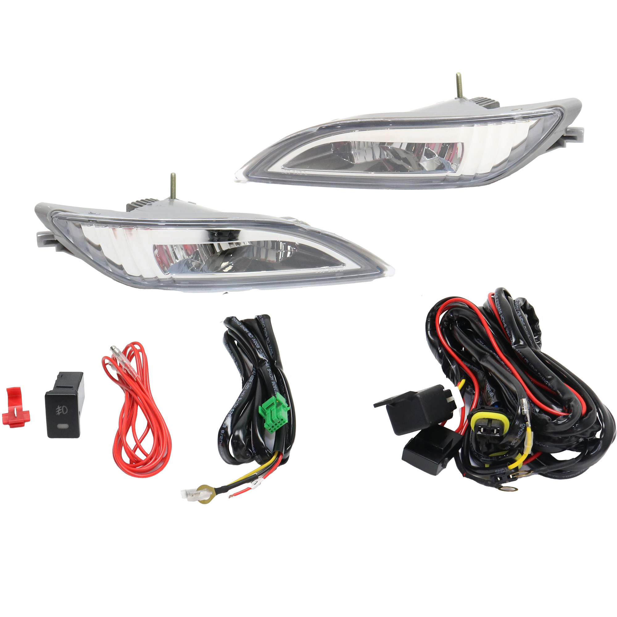 AM SIENNA 06-10 FRONT FOG LAMP RH and LH Assembly LED Clear Lens SKU STYTY0610FL1 OEM Performance