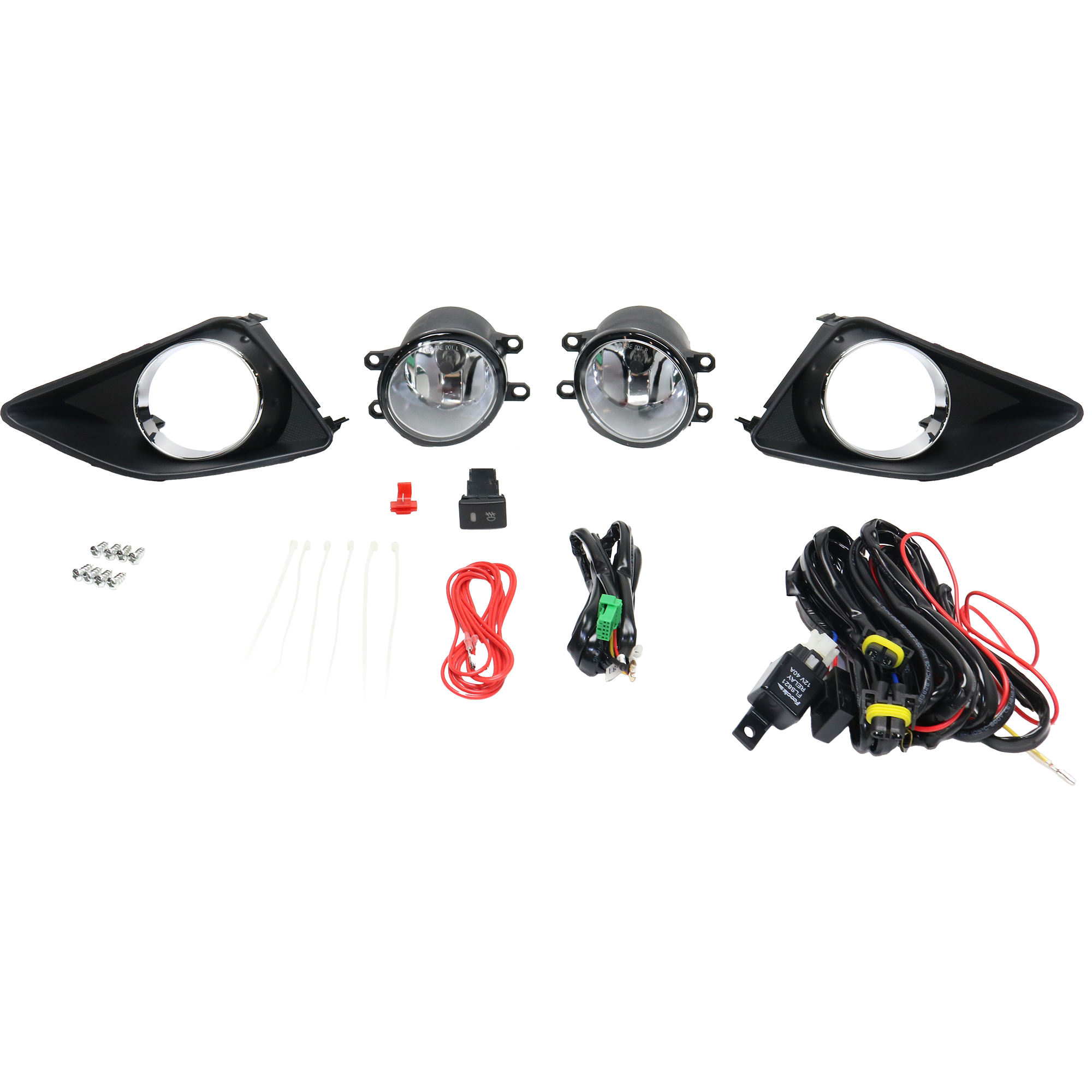 AM COROLLA 09-10 FRONT FOG LAMP RH AND LH Assembly Halogen Clear Lens SKU STYTY0910FL1 OEM Performance