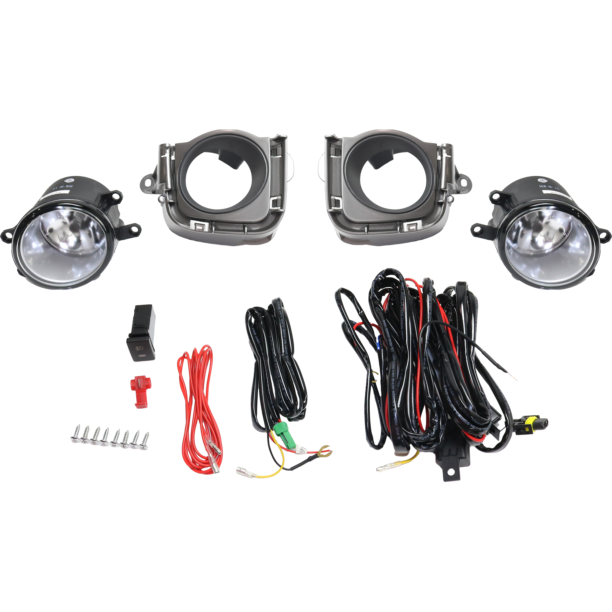 AM PRIUS 10-11 FRONT FOG LAMP RH AND LH Assembly Halogen Clear Lens SKU STYTY1011FL2 OEM Performance