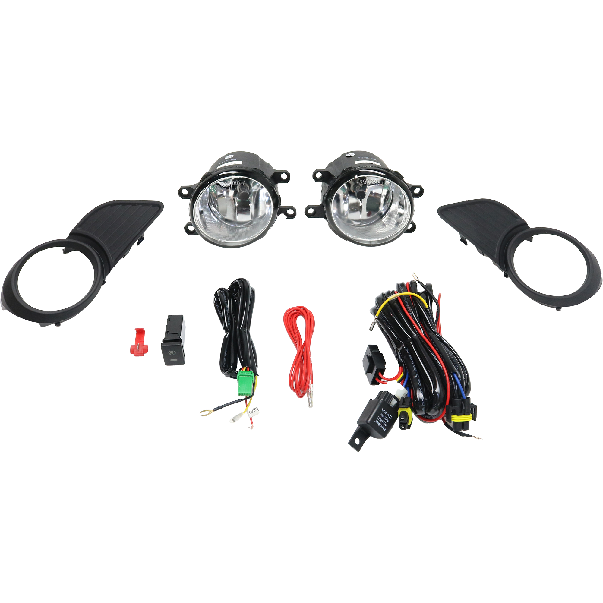AM SIENNA 11-18 FRONT FOG LAMP RH AND LH Assembly Halogen Clear Lens SKU STYTY1015FL1 OEM Performance