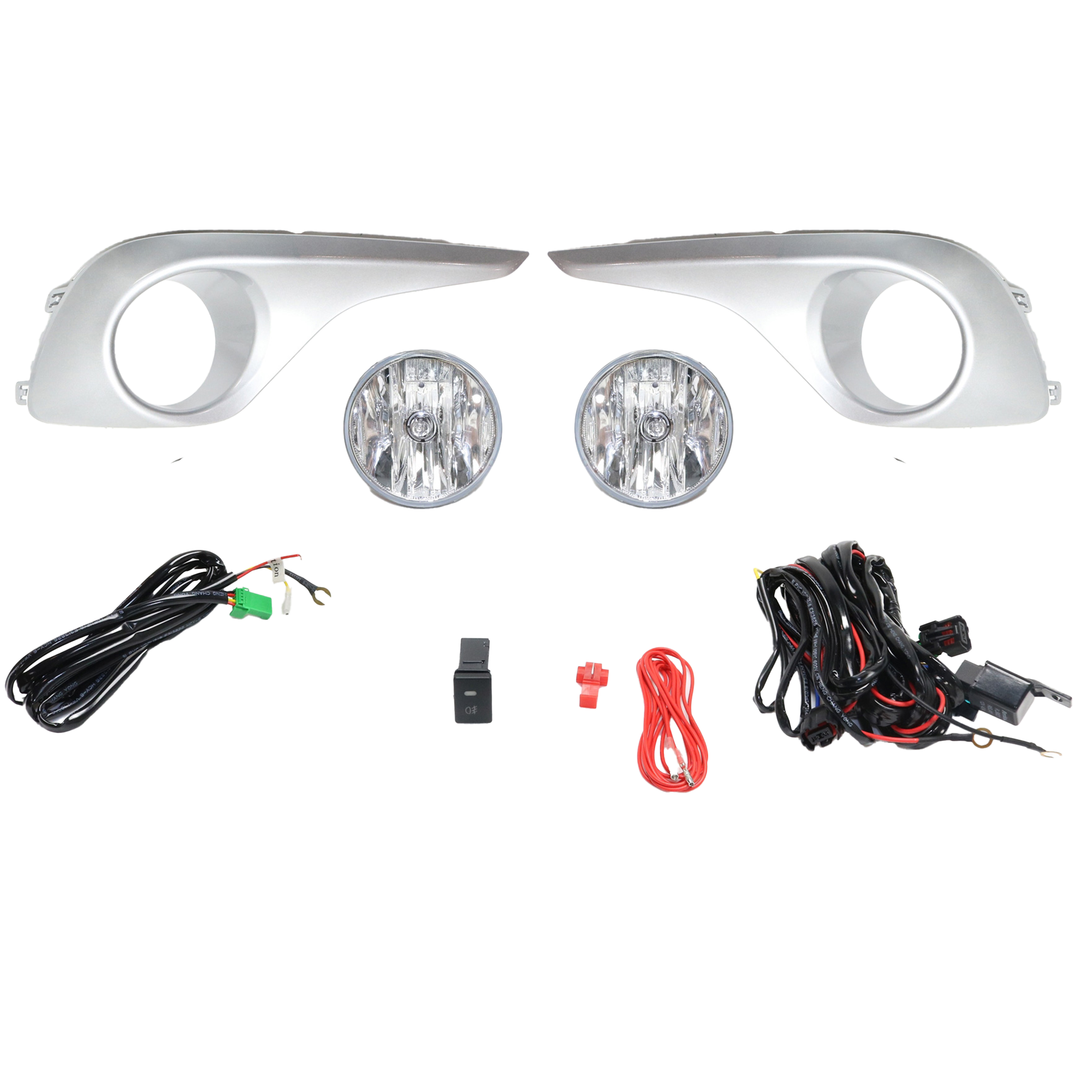 AM HIGHLANDER 12-13 FRONT FOG LAMP RH AND LH Assembly Halogen Clear Lens SKU STYTY1213FL1 OEM Performance