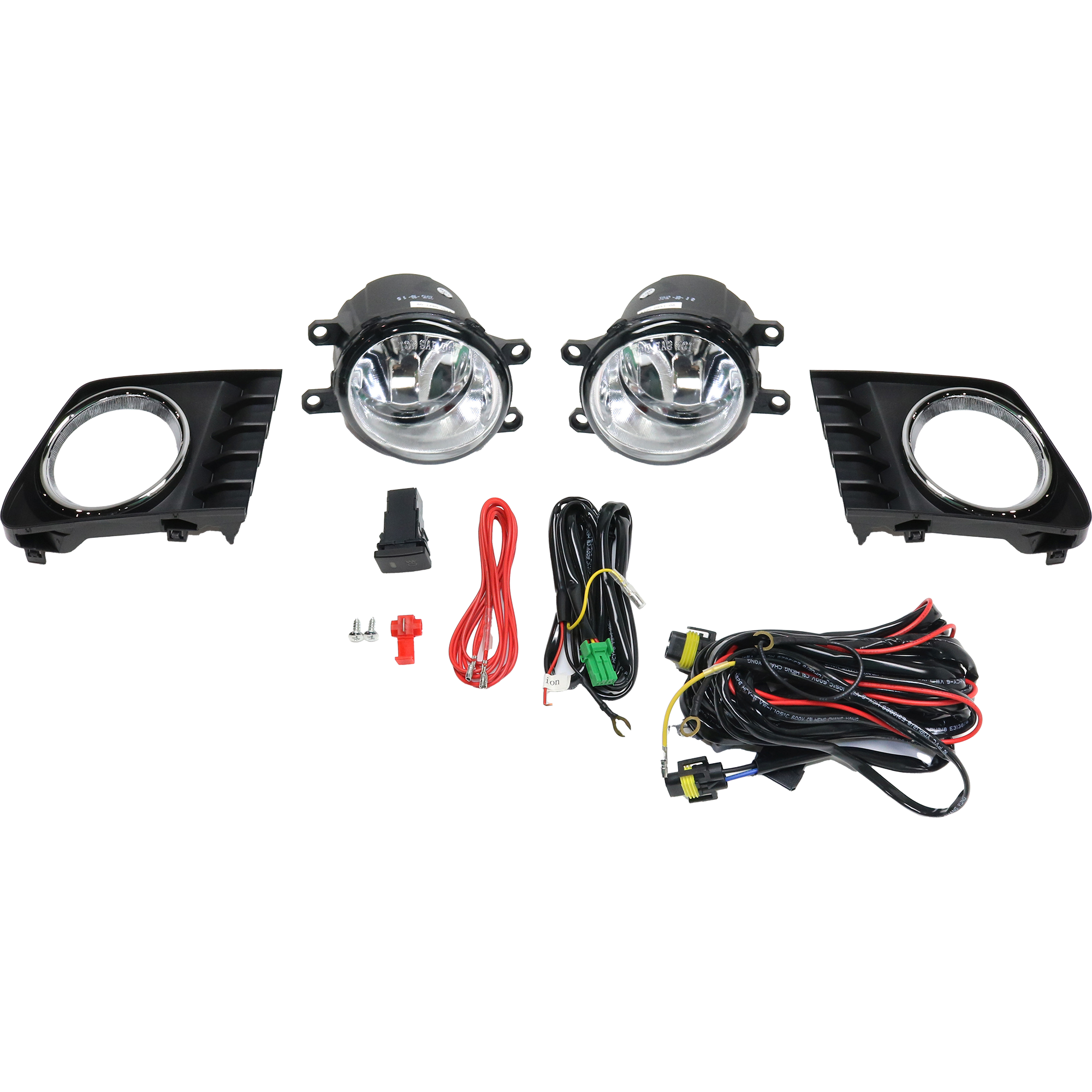 AM PRIUS V 12-14 FRONT FOG LAMP RH and LH Assembly Halogen Clear Lens SKU STYTY1214FL2 OEM Performance