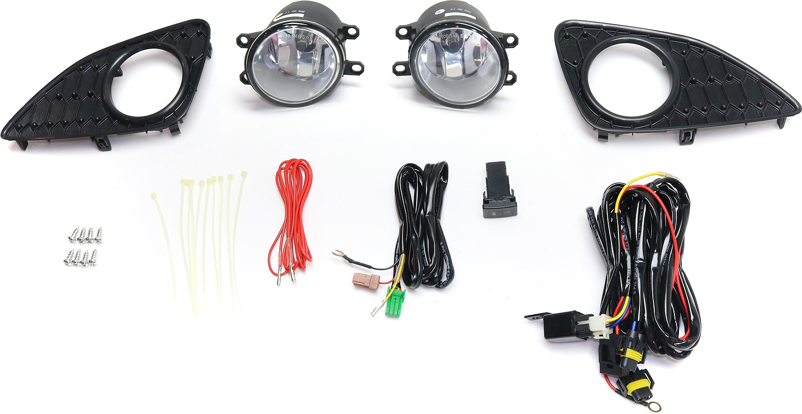 AM YARIS 12-14 FRONT FOG LAMP RH AND LH Assembly Halogen Clear Lens Hatchback SKU STYTY1214FL3 OEM Performance