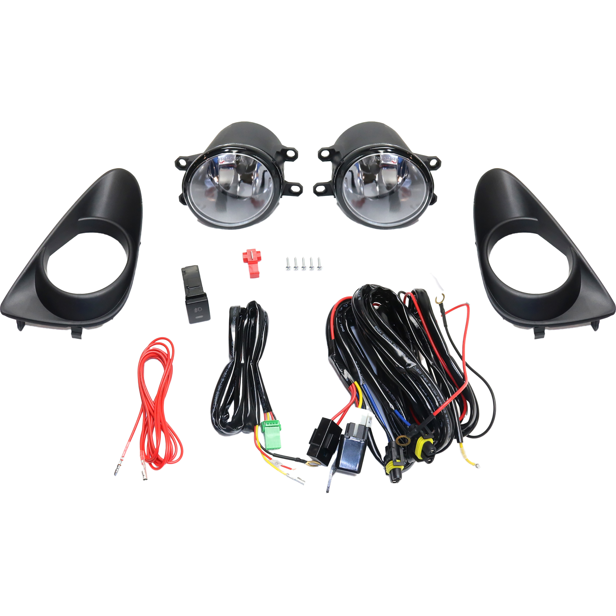 AM YARIS 12-14 FRONT FOG LAMP RH AND LH Assembly Halogen Clear Lens Exc. SE Model SKU STYTY1214FL4 OEM Performance