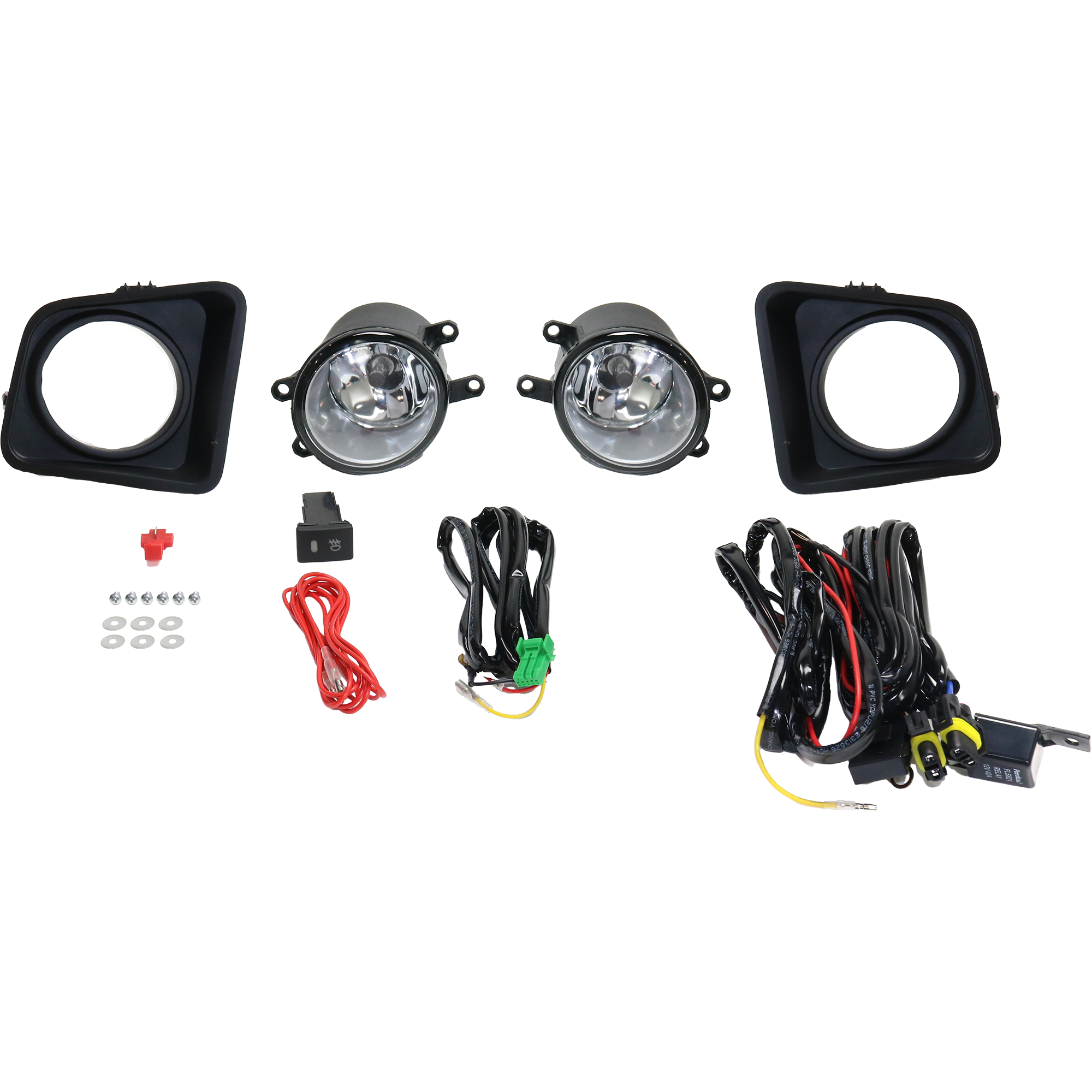 AM TUNDRA 14-15 FRONT FOG LAMP RH and LH Assembly Halogen Clear Lens SKU STYTY1415FL2 OEM Performance