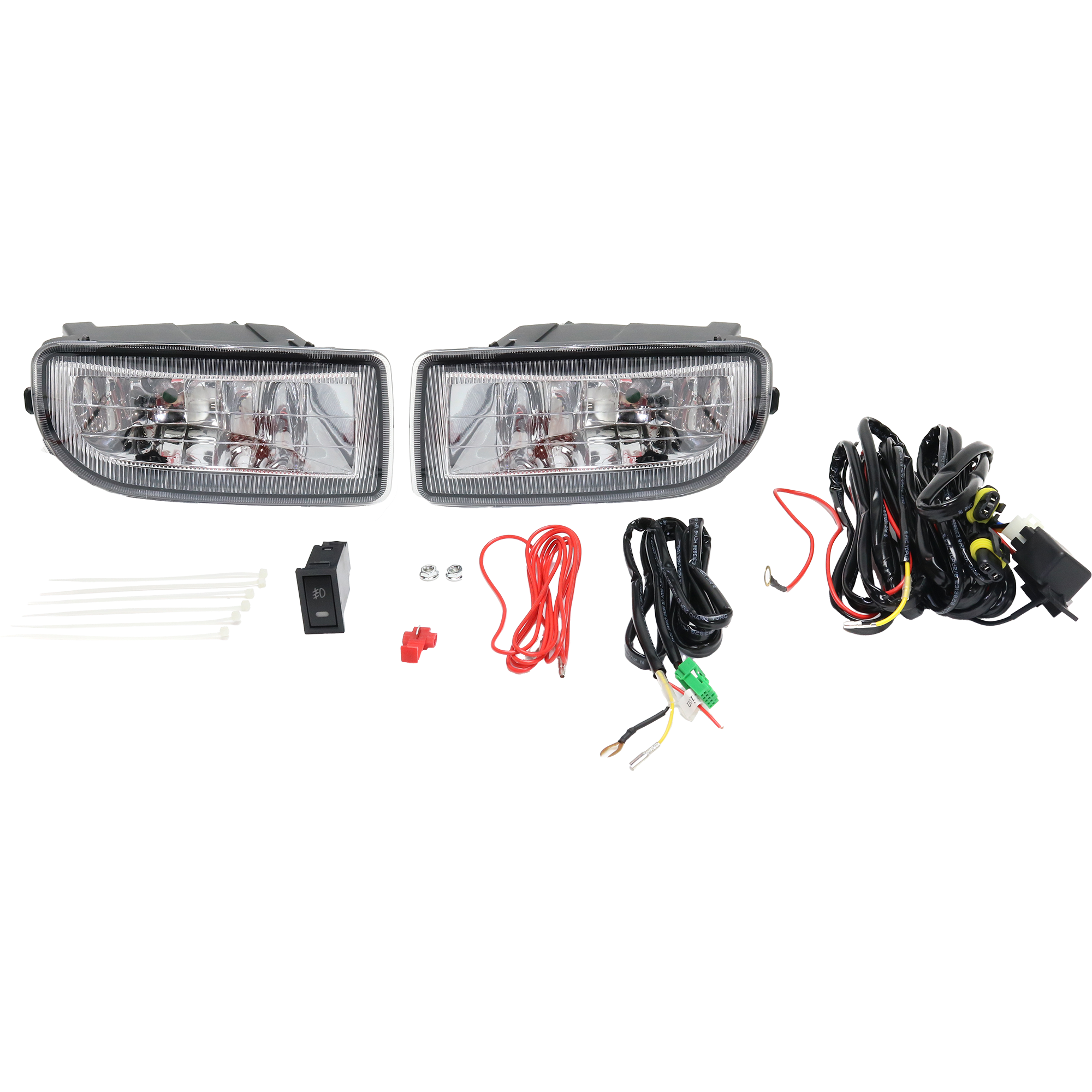 AM LAND CRUISER 98-07 FRONT FOG LAMP RH and LH Assembly Halogen Clear Lens SKU STYTY9807FL1 OEM Performance