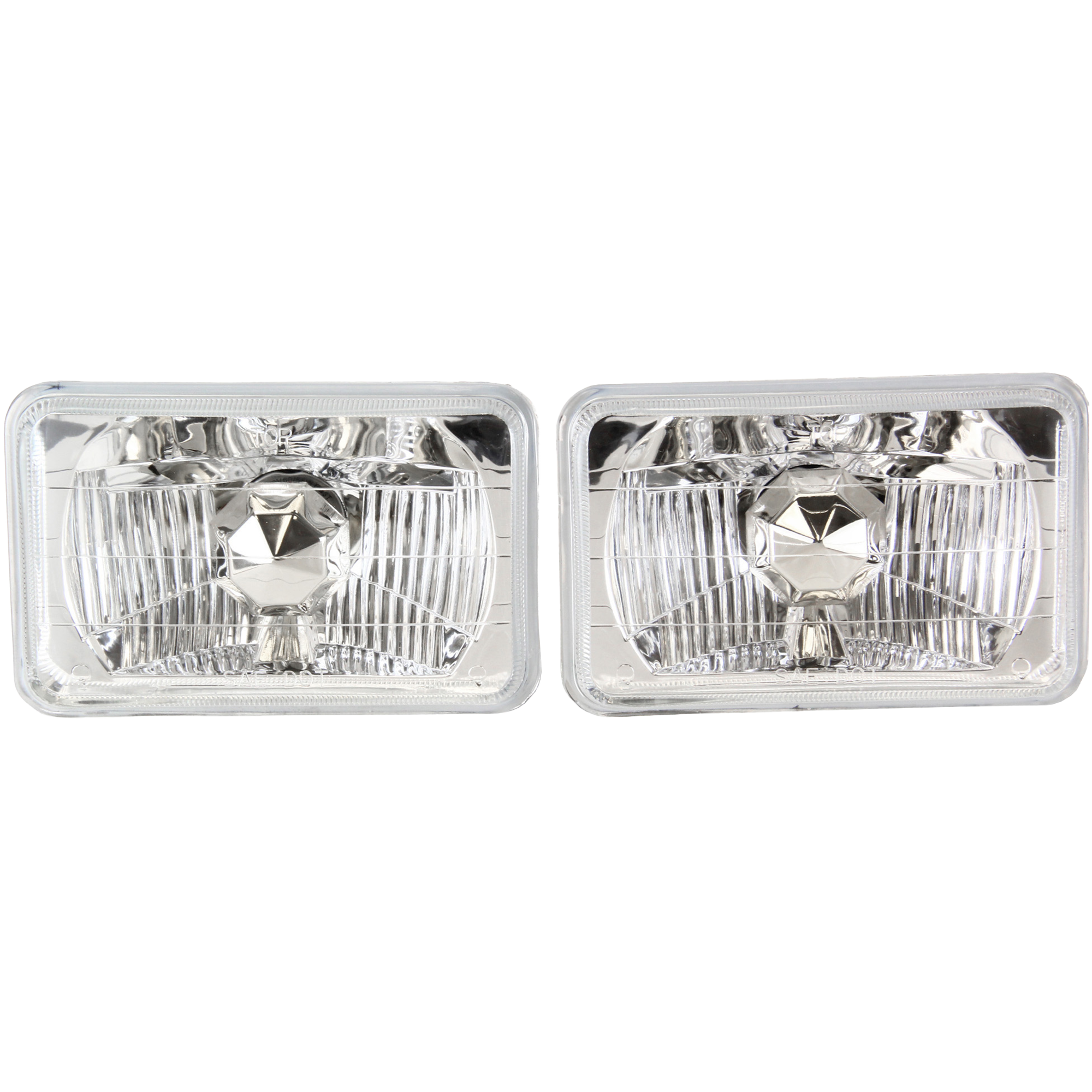 AM StyleLine Halogen Low Beam Headlight Set Composite H4651 Upgrade 4x6 inch Includes bulbs SKU STYU9702CHL3