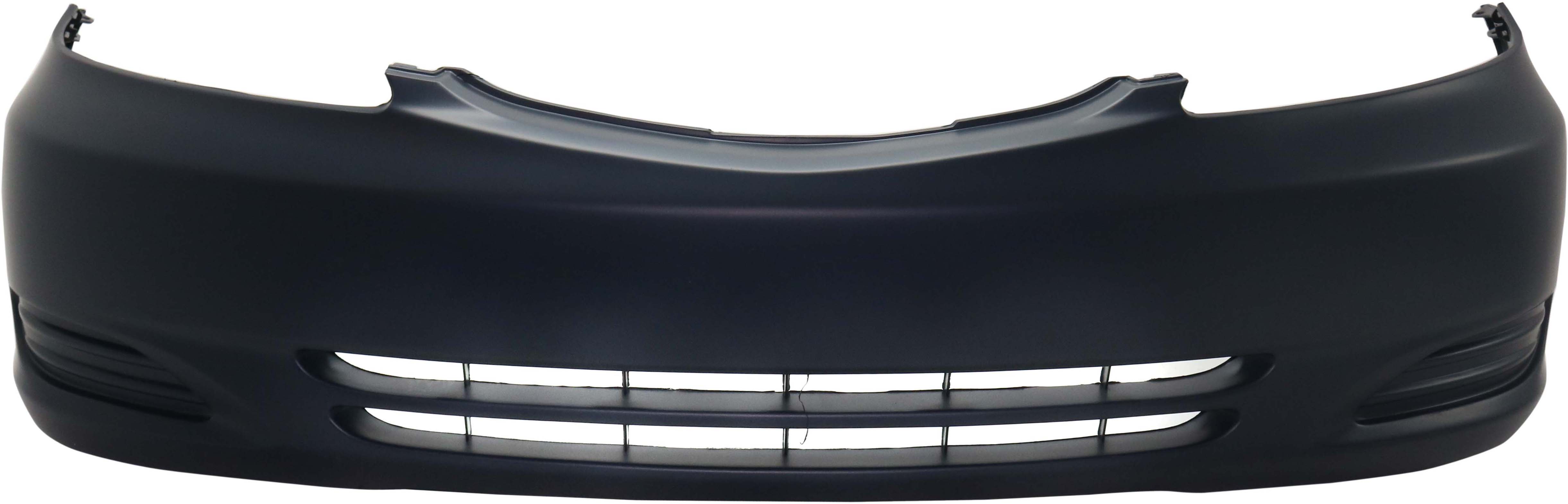 AM CAMRY 02-04 FRONT BUMPER COVER Primed LE XLE Models USA Built Vehicle w o Fog Light Holes CAPA SKU T010310PQ Partslink TO1000230C OEM 52119AA904