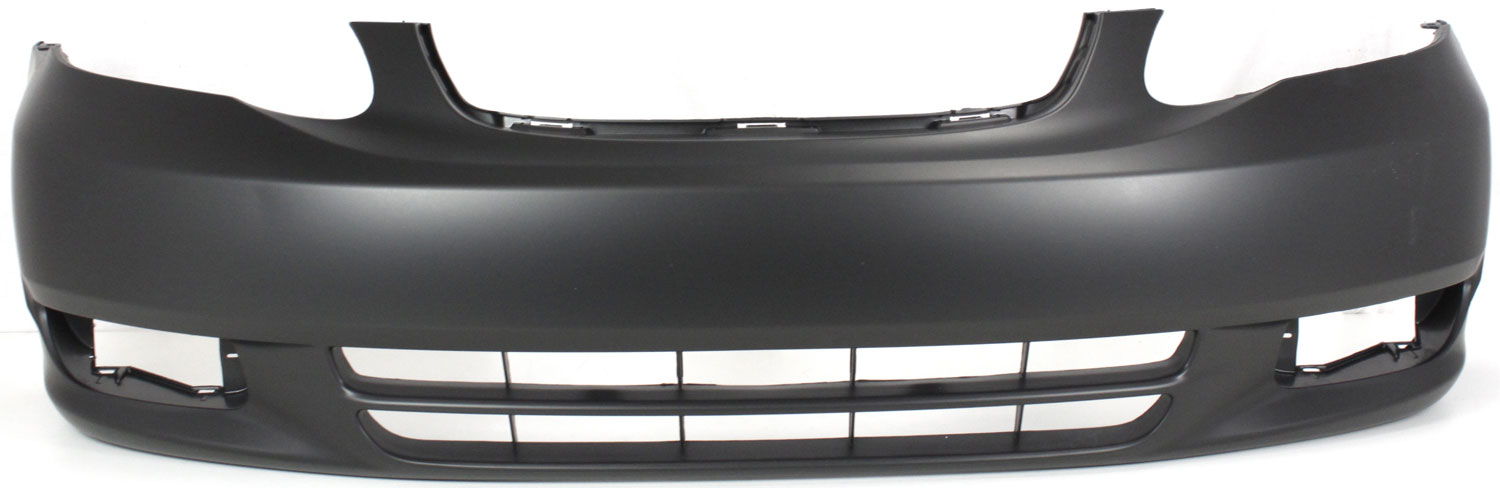 AM COROLLA 03-04 FRONT BUMPER COVER Primed w o Spoiler Holes CE LE Models CAPA SKU T010317PQ Partslink TO1000240C OEM 5211902915