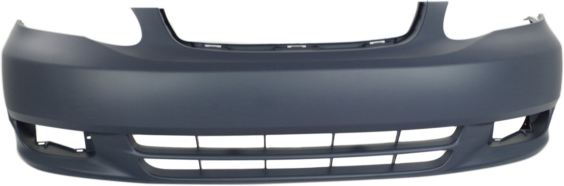 AM COROLLA 03-04 FRONT BUMPER COVER Primed w o Spoiler Holes CE LE Models SKU T010317P Partslink TO1000240 OEM 5211902915