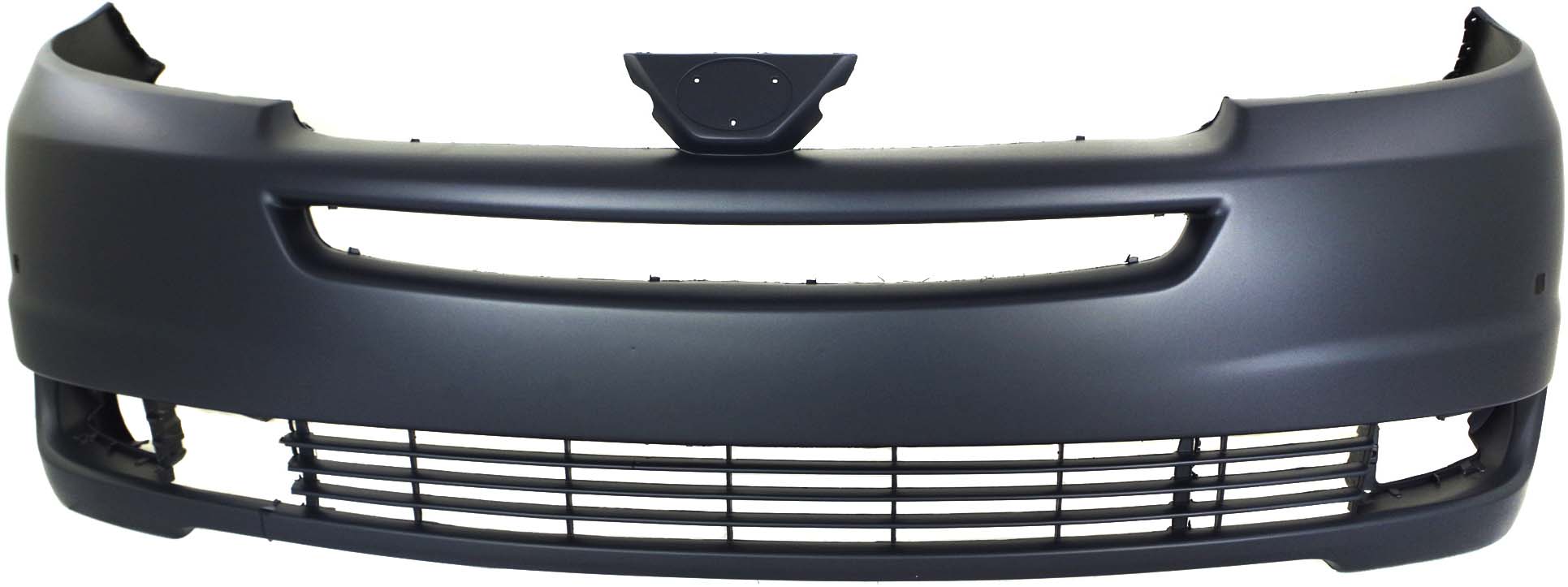 AM SIENNA 04-05 FRONT BUMPER COVER Primed w Park Assist Sensor Holes w Radar Cruise Control SKU T010341P Partslink TO1000269 OEM 52119AE903
